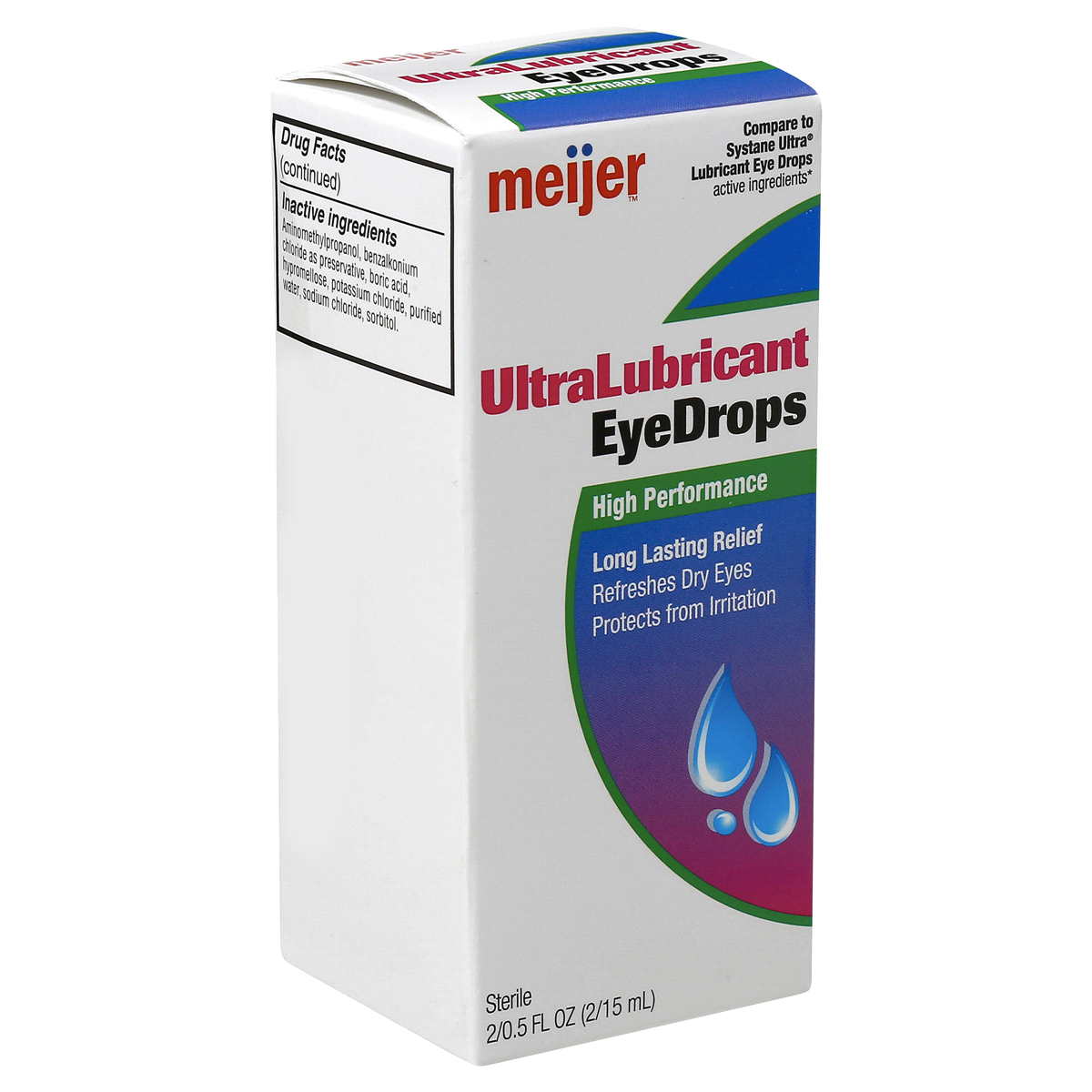 slide 7 of 7, Meijer UltraLubricant EyedropsBottles, 1 oz