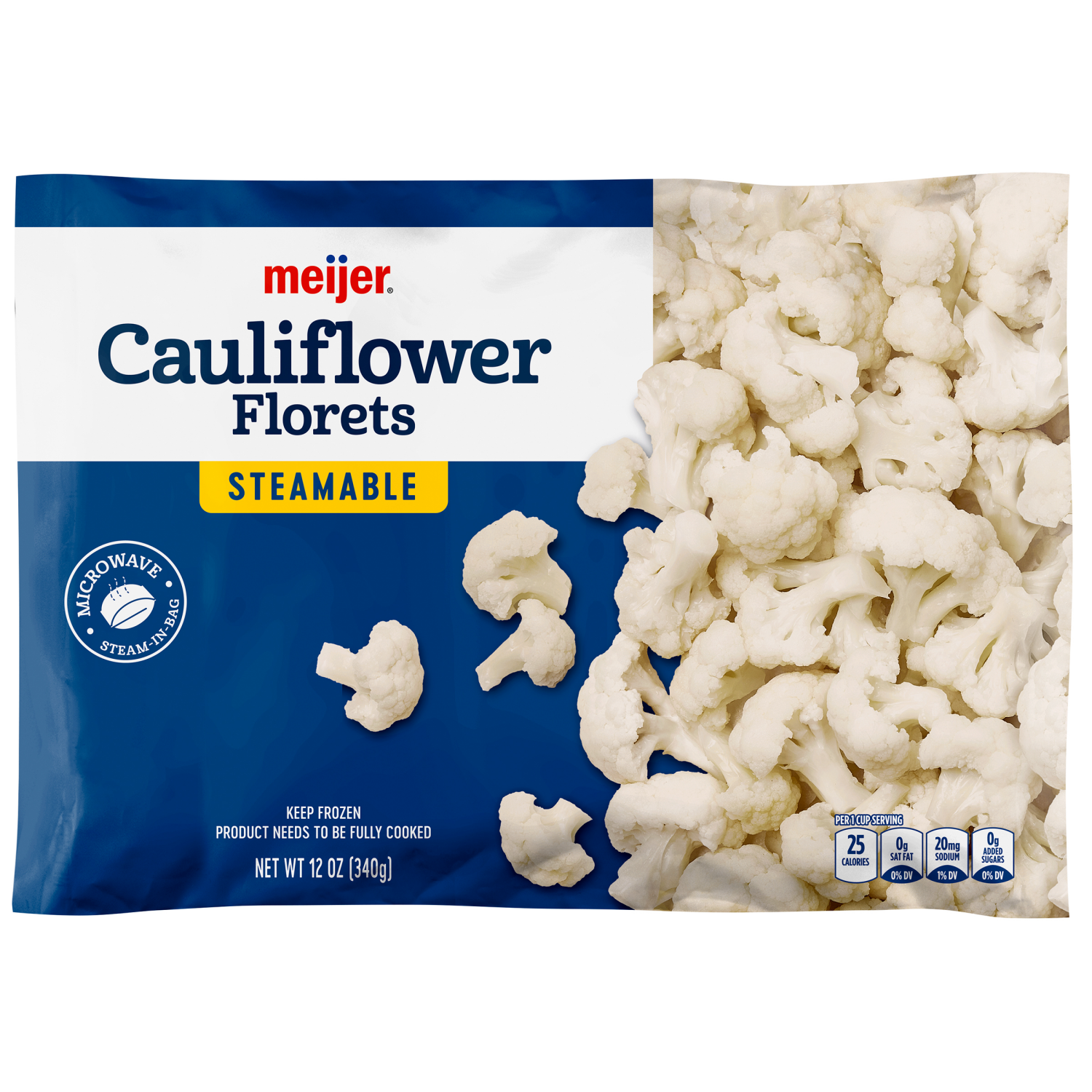slide 1 of 2, Meijer Cauliflower Florets, 12 oz