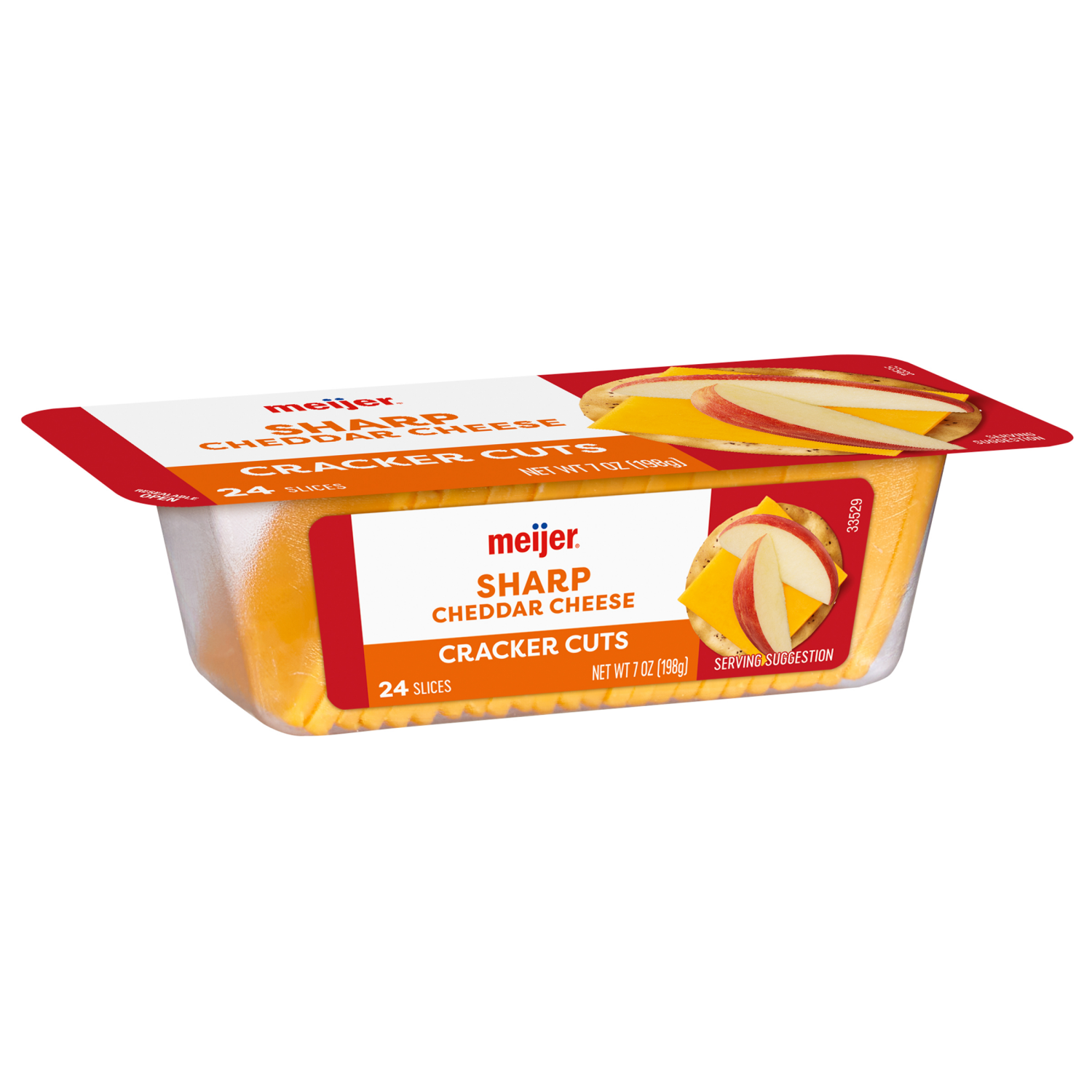 slide 2 of 2, Meijer Sharp Cheddar Cracker Cut, 7 oz