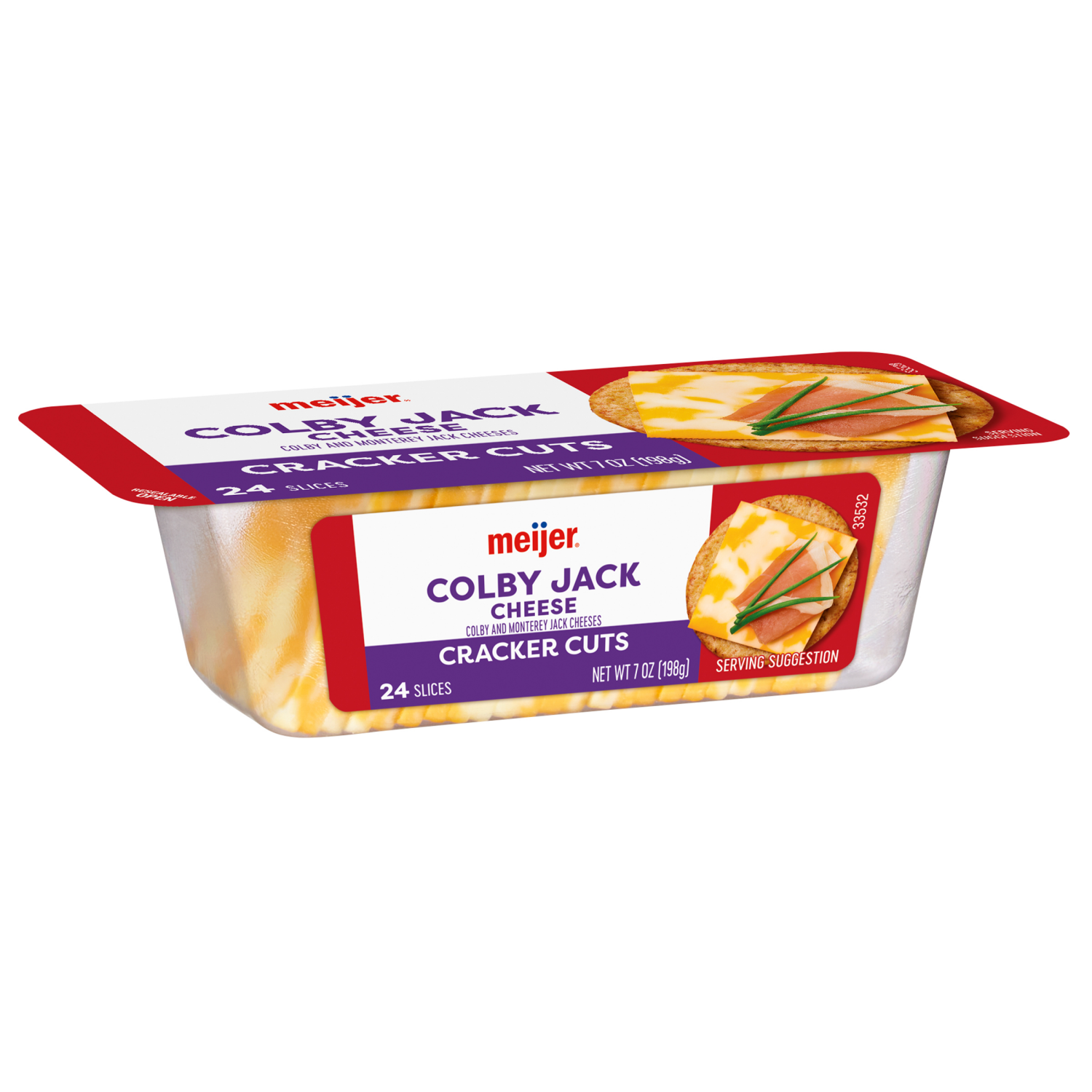 slide 2 of 2, Meijer Colby Jack Cracker Cuts, 7 oz