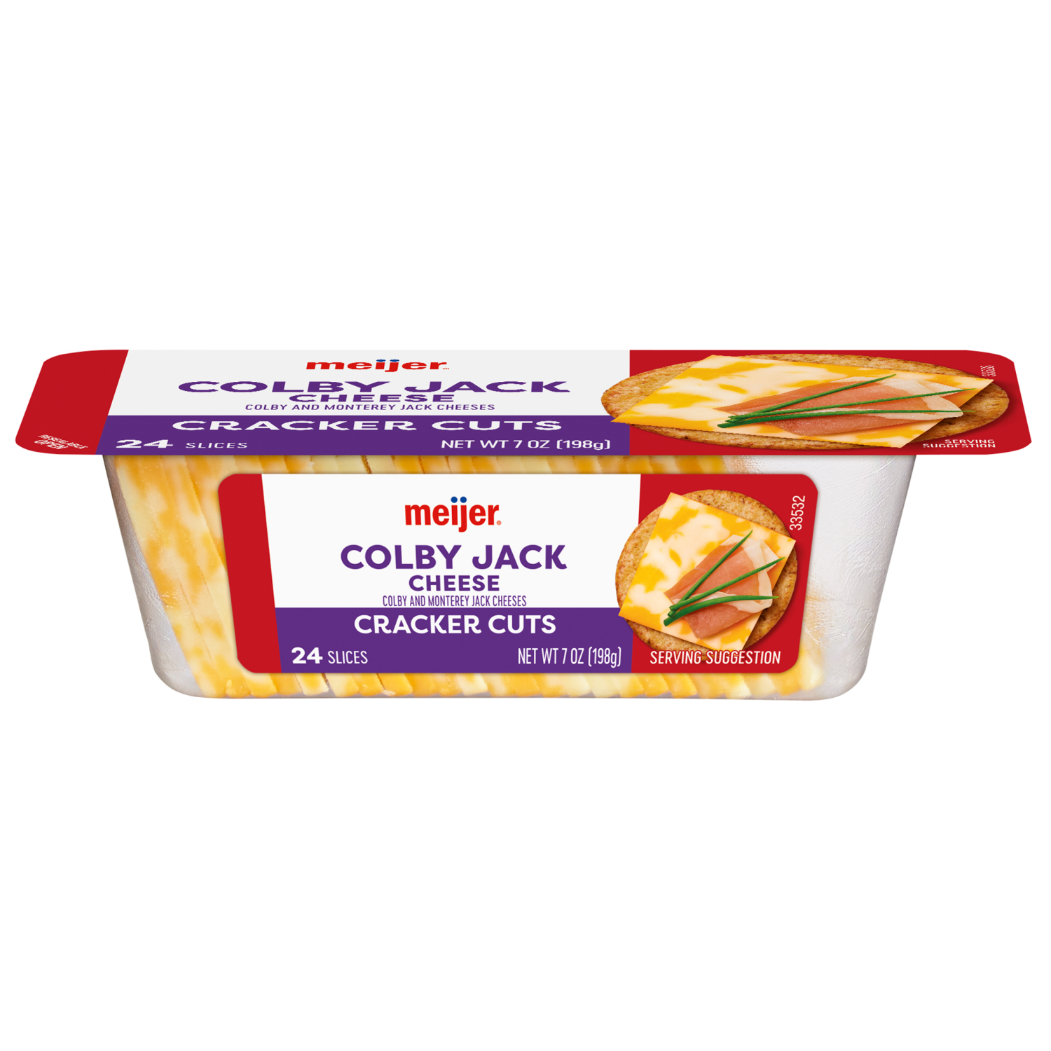 slide 1 of 2, Meijer Colby Jack Cracker Cuts, 7 oz