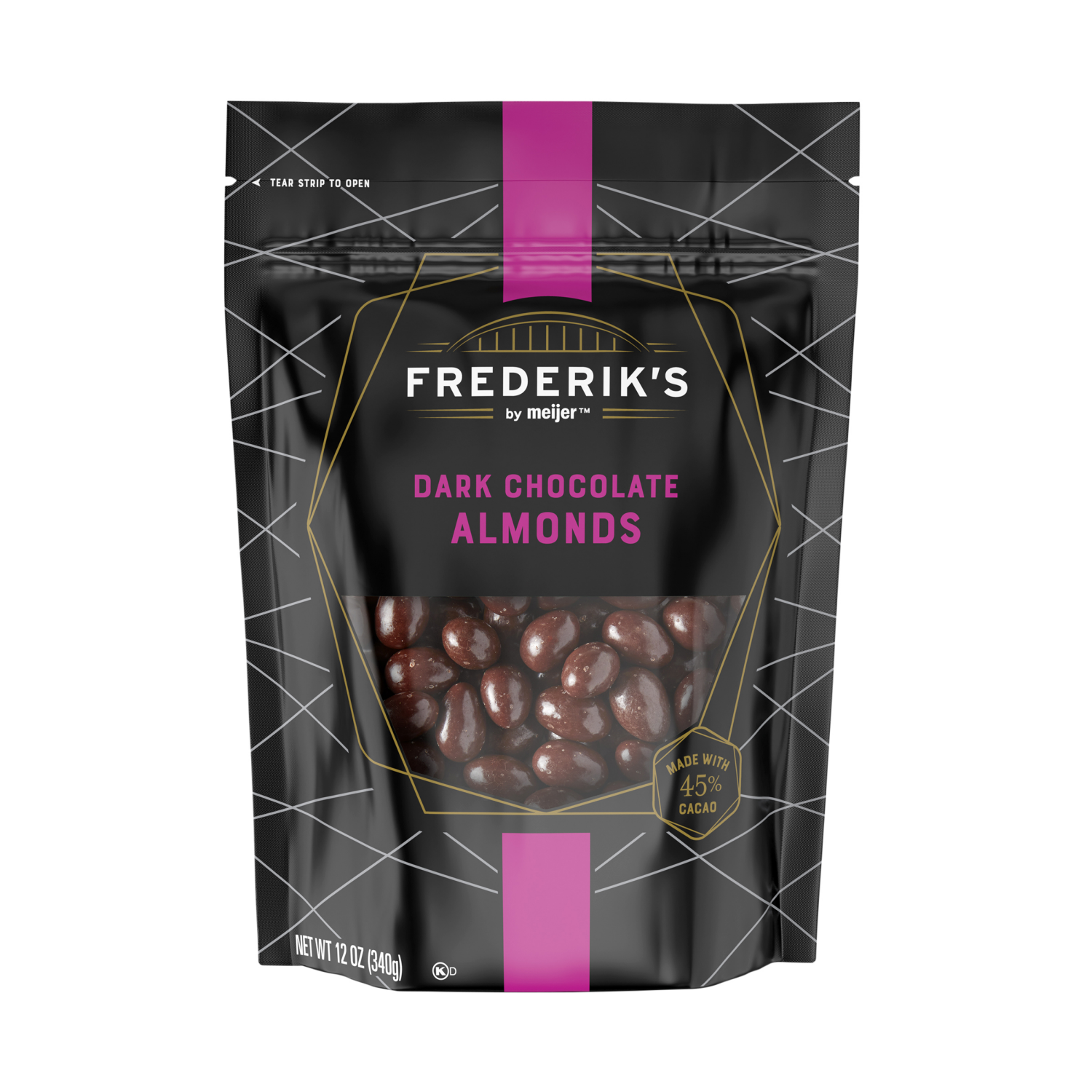 slide 1 of 2, Frederik's By Meijer Frederik's by Meijer Dark Chocolate Almonds, 12 oz, 12 oz