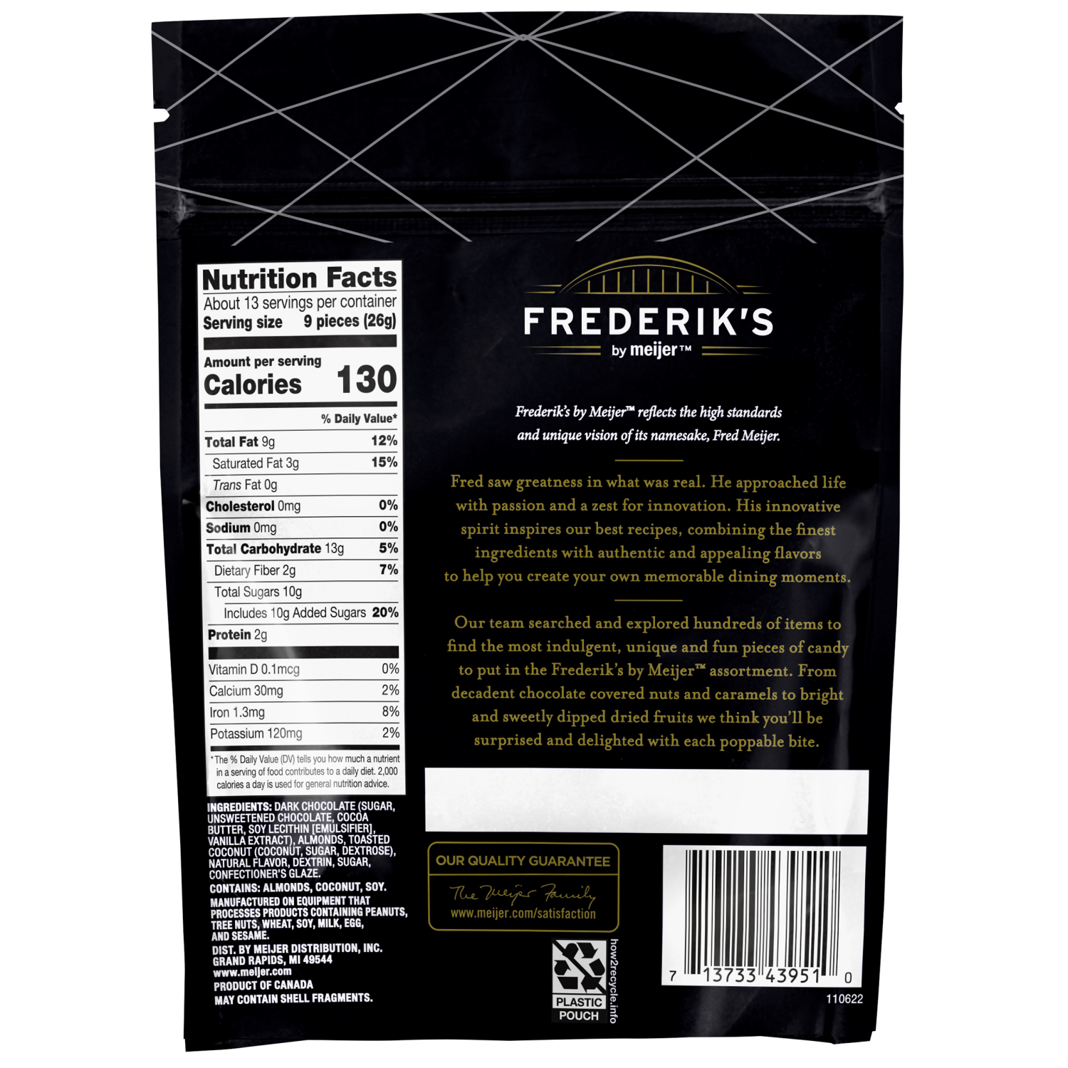 slide 2 of 2, Frederik's By Meijer Frederik's by Meijer Dark Chocolate Coconut Almonds, 12 oz, 12 oz