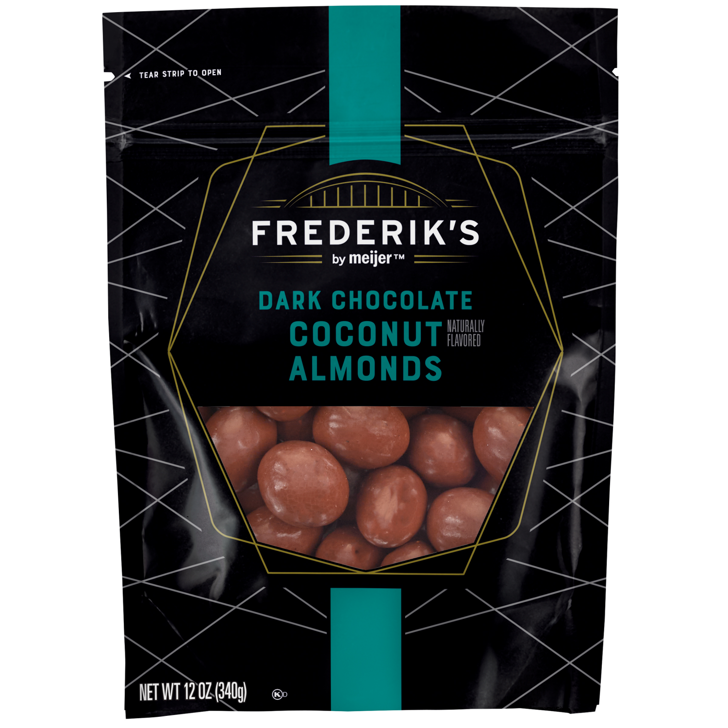 slide 1 of 2, Frederik's By Meijer Frederik's by Meijer Dark Chocolate Coconut Almonds, 12 oz, 12 oz