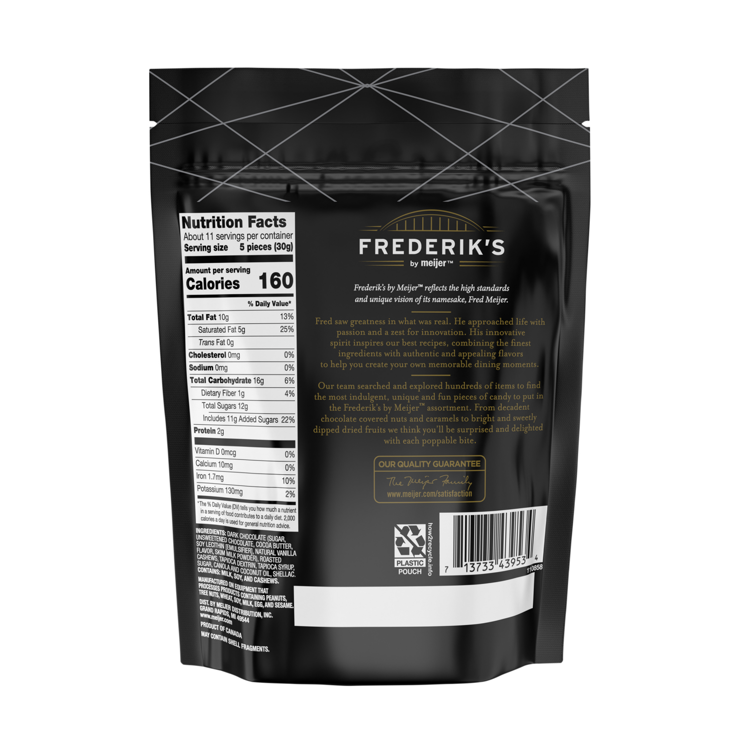 slide 2 of 2, Frederik's By Meijer Frederik's by Meijer Dark Chocolate Cashews, 12 oz, 12 oz