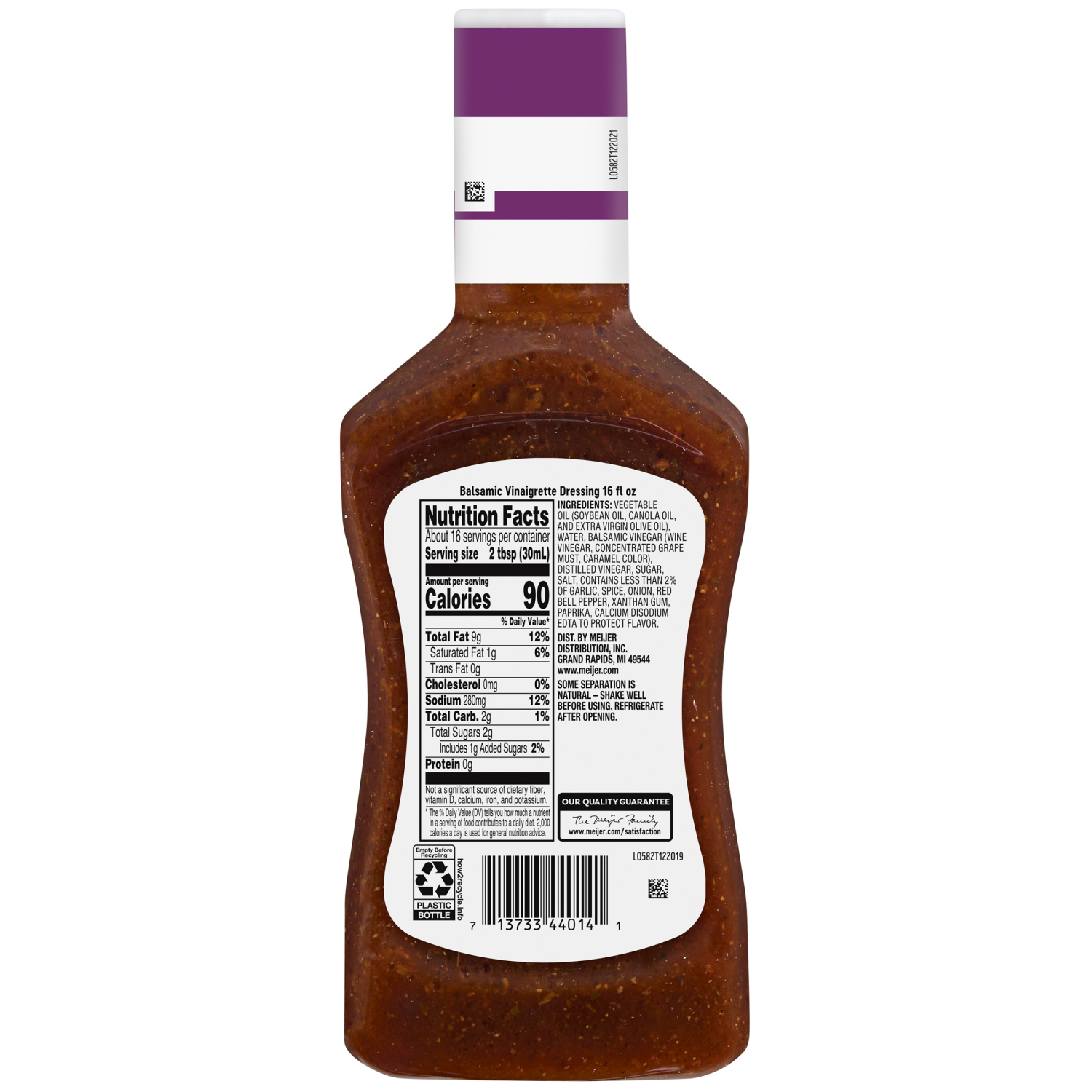 slide 2 of 2, Meijer Balsamic Vinaigrette Dressing, 16 oz