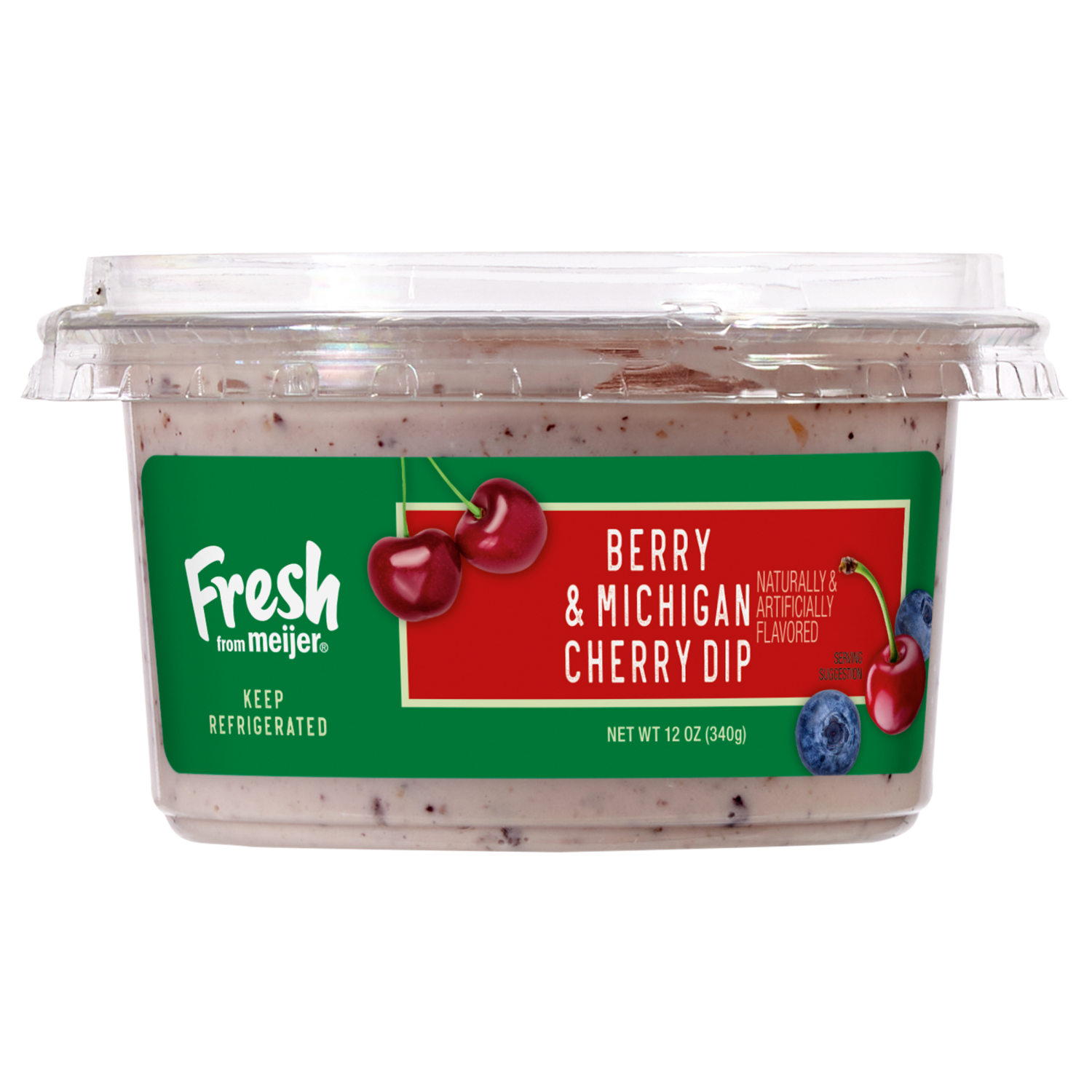 slide 2 of 2, Fresh from Meijer Berry and Michigan Cherry Dip, 12 oz