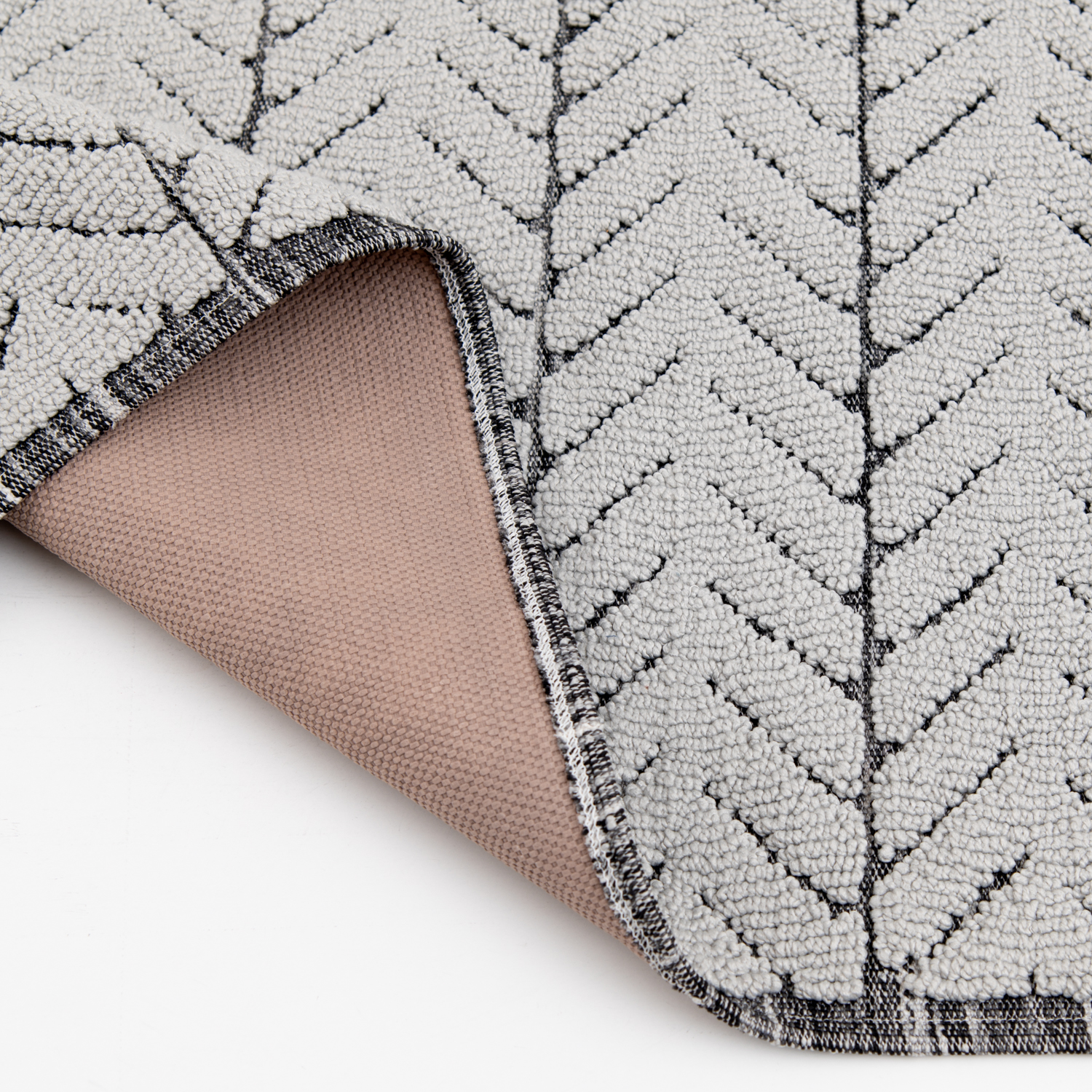 slide 3 of 7, R+R Zig Zag Bathroom Rug, 20 in x 32 in, Grey, 1 ct