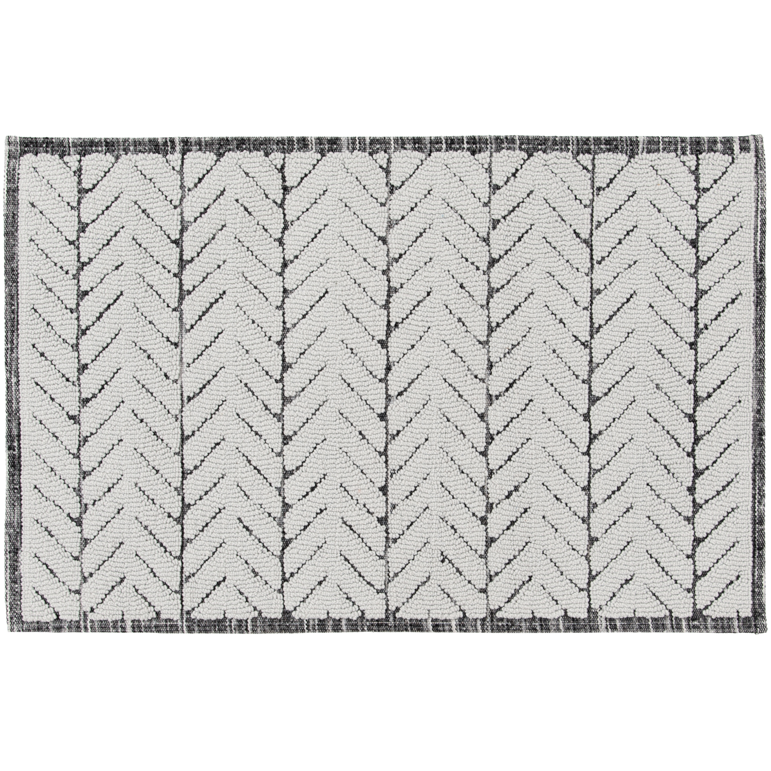 slide 1 of 7, R+R Zig Zag Bathroom Rug, 20 in x 32 in, Grey, 1 ct