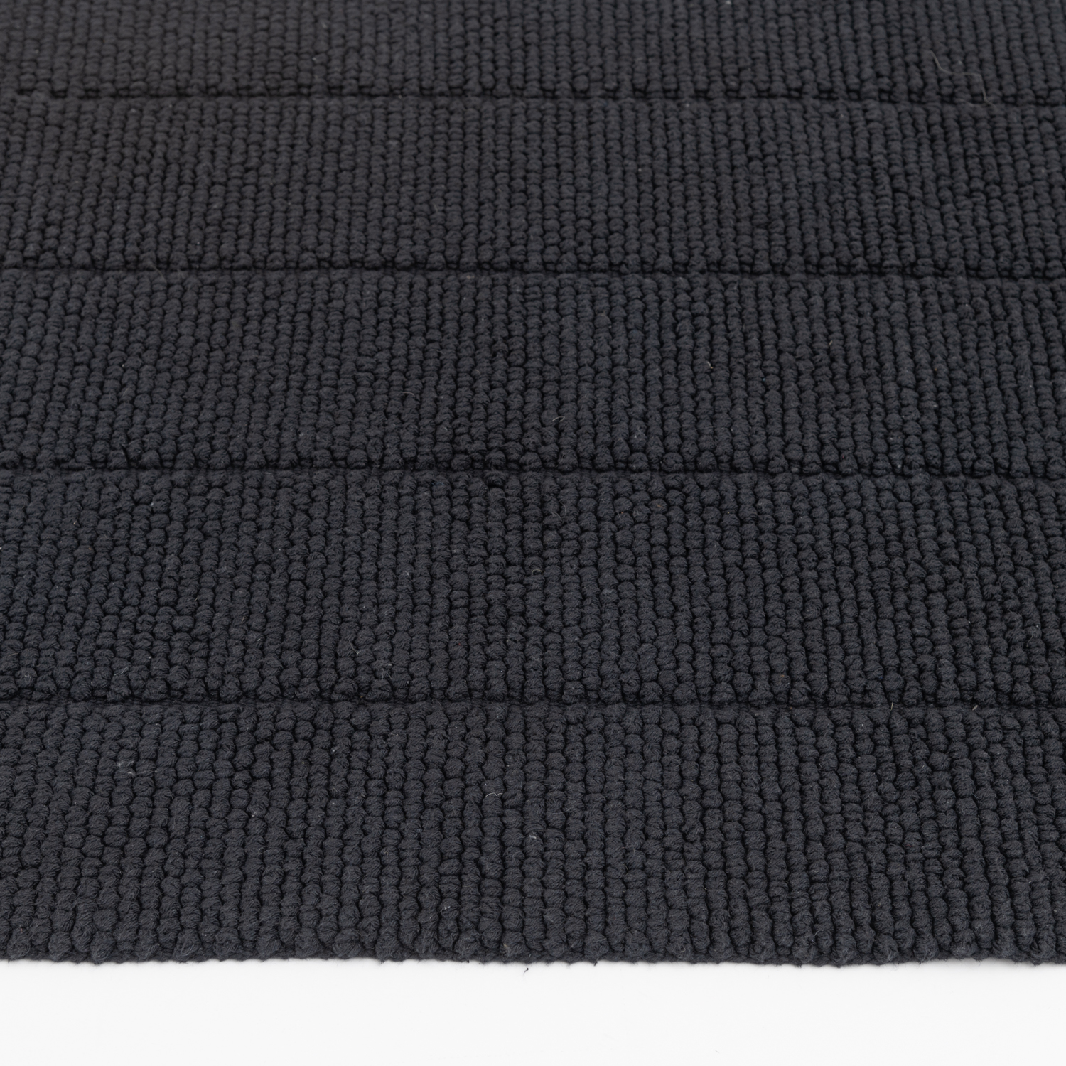 slide 2 of 4, R+R Textured Bathroom Rug, 24 in x 40 in, Black, 1 ct