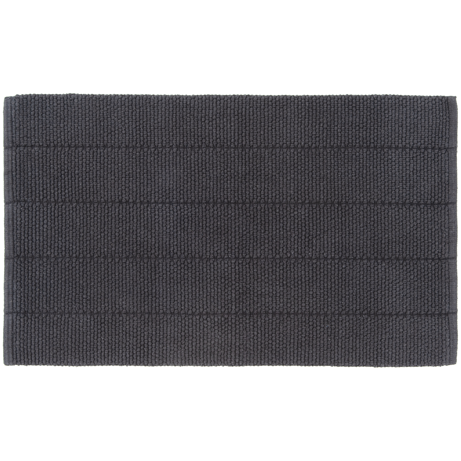 slide 1 of 4, R+R Textured Bathroom Rug, 24 in x 40 in, Black, 1 ct