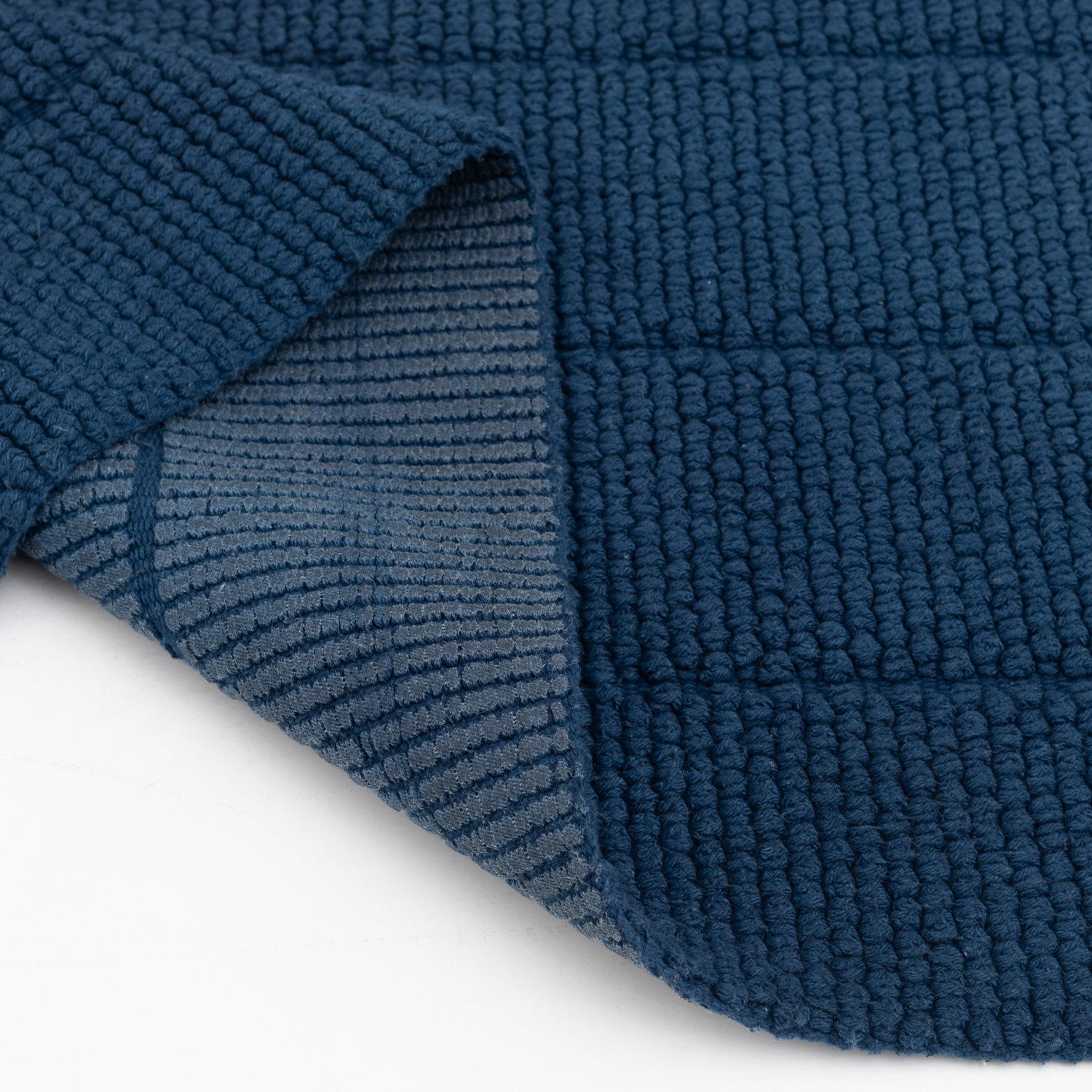 slide 3 of 4, R+R Textured Bathroom Rug, 20 in x 32 in, Navy, 1 ct