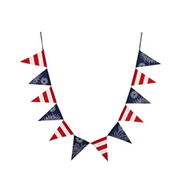 Meijer Corporate Seasonal Mcs Americana Fabric Flag Garland