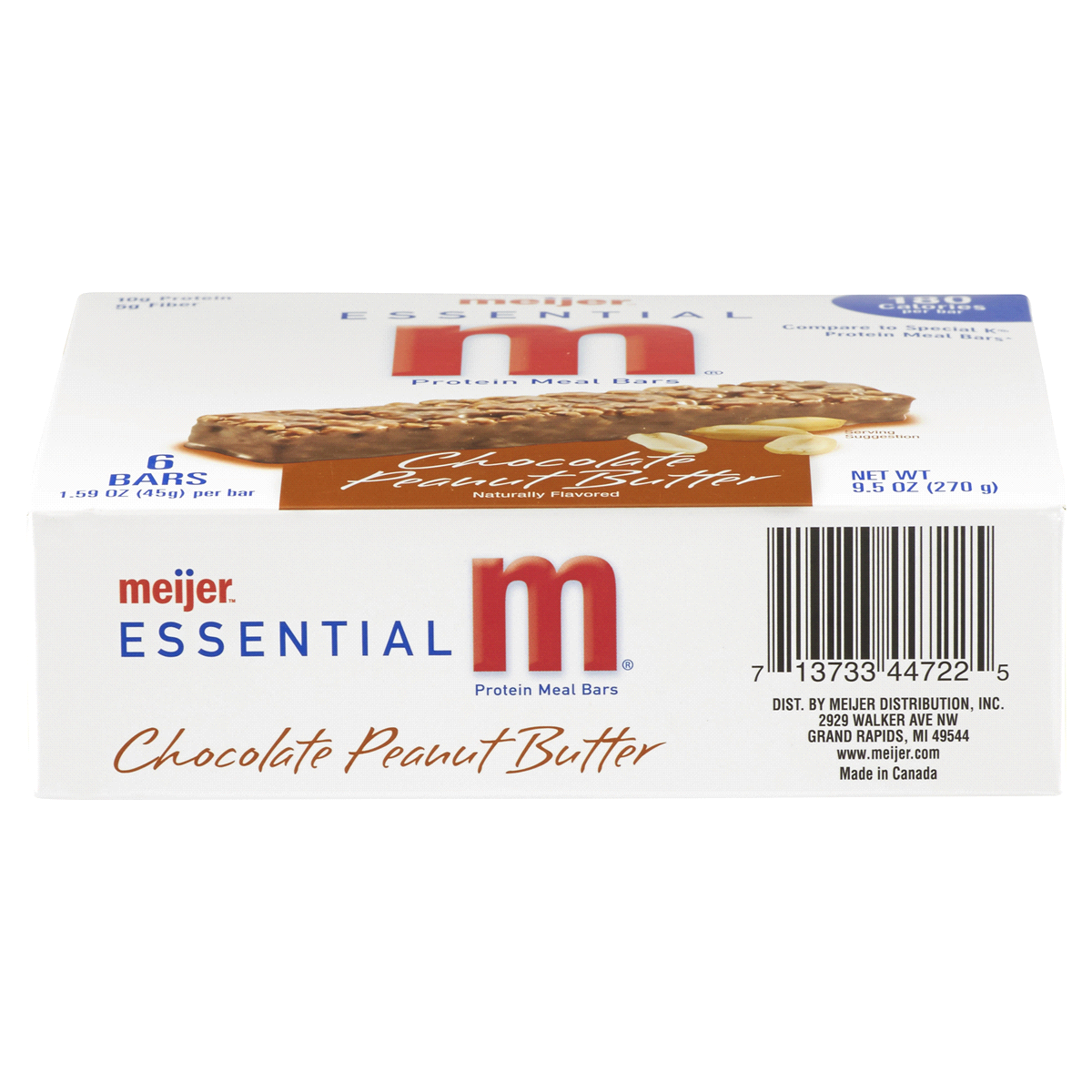 slide 4 of 6, Meijer Chocolate Peanut Butter Protein Meal Bar, 6 ct