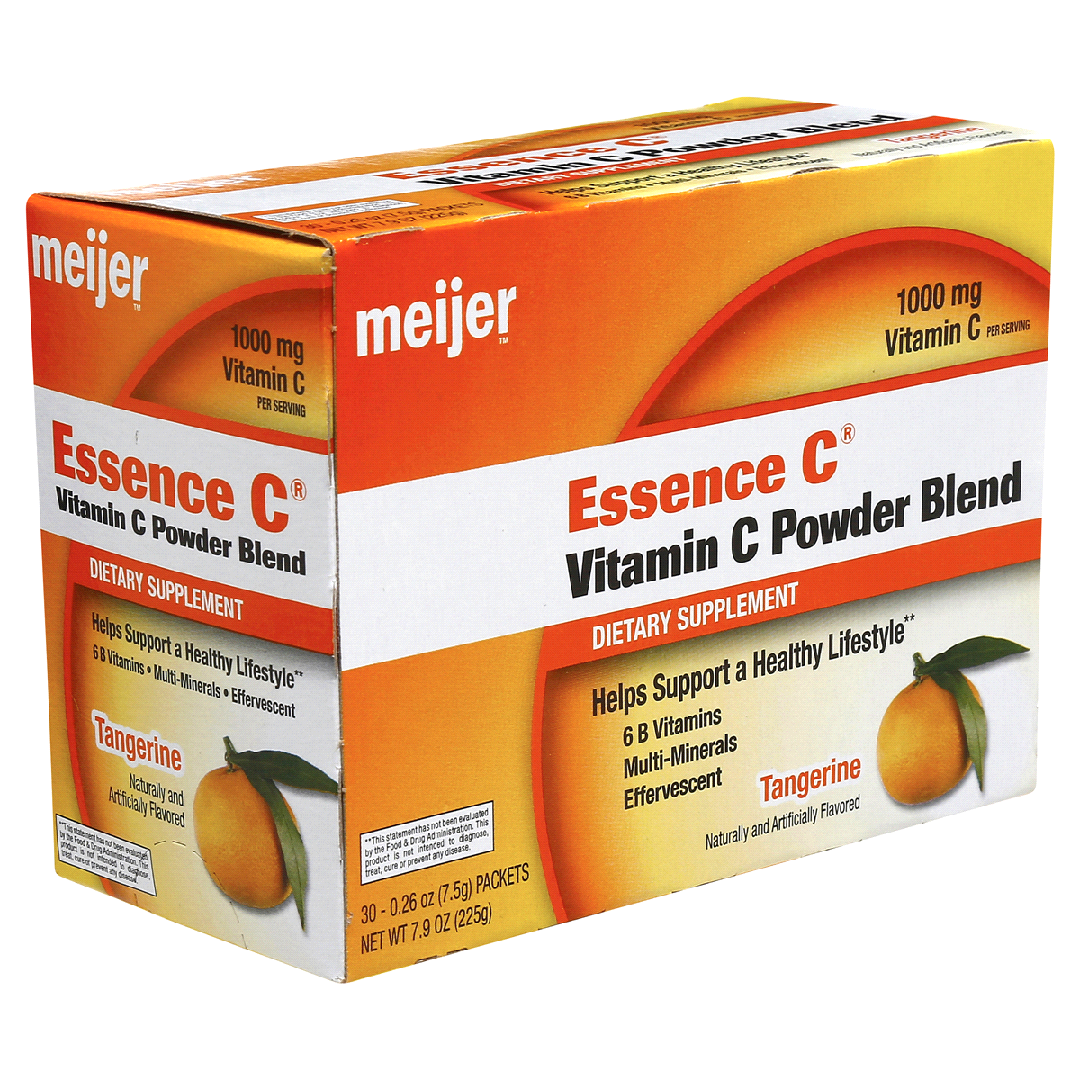 slide 6 of 7, Meijer Essence C Vitamin C Powder Blend, Tangerine, 30 ct
