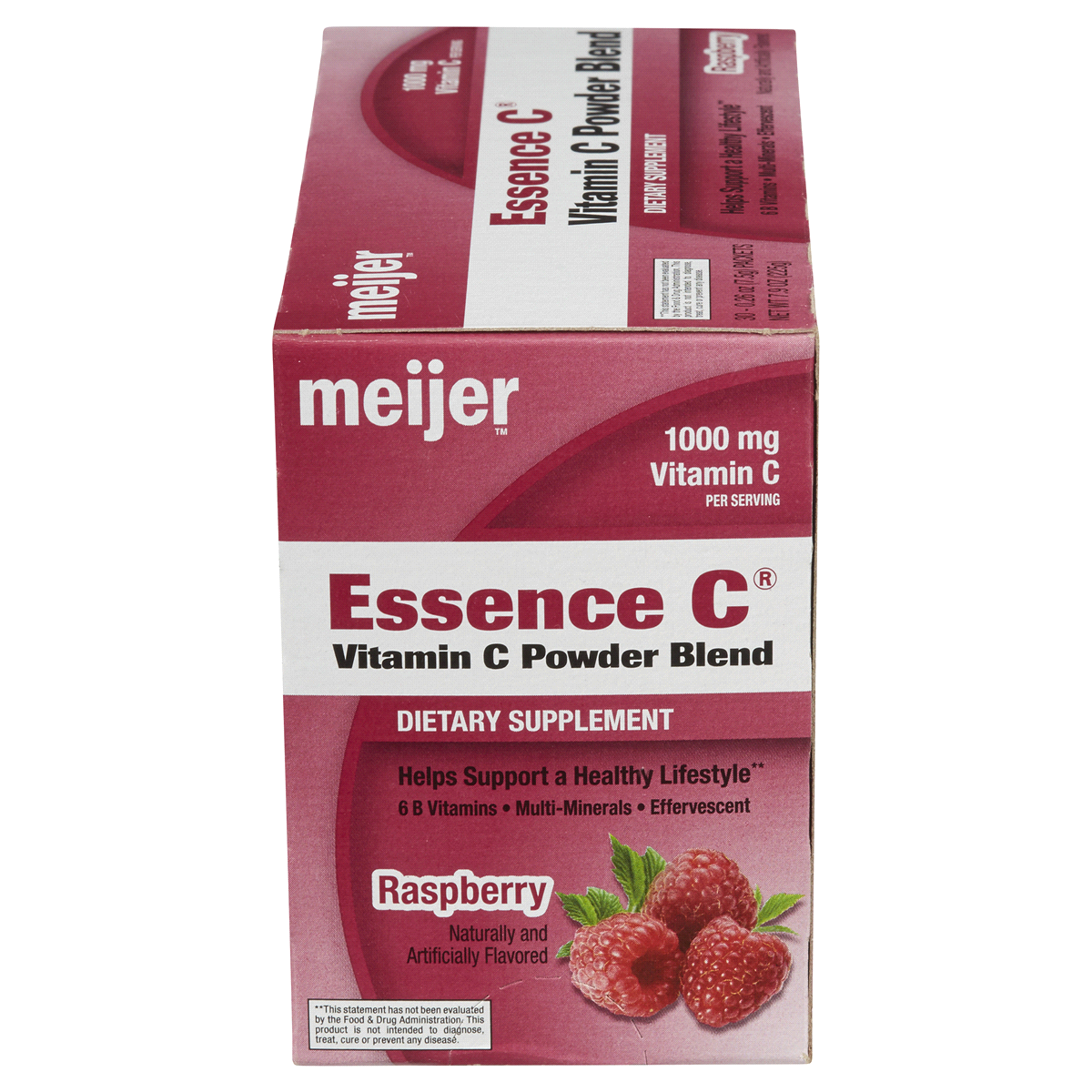 slide 7 of 8, Meijer Essence C Raspberry Powder Packets, 30 ct