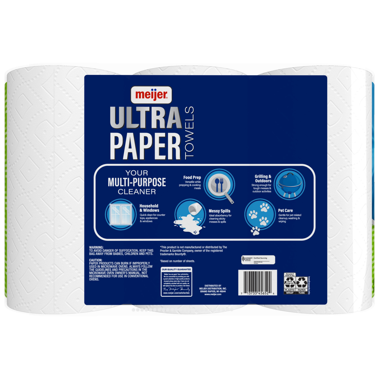 slide 2 of 8, Meijer Ultra Paper Towels, 6 Triple Rolls, 6 ct