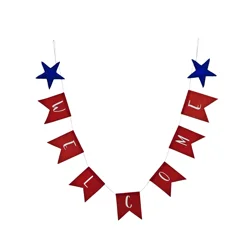 Meijer Corporate Seasonal Mcs Americana Fabric Welcome Garland