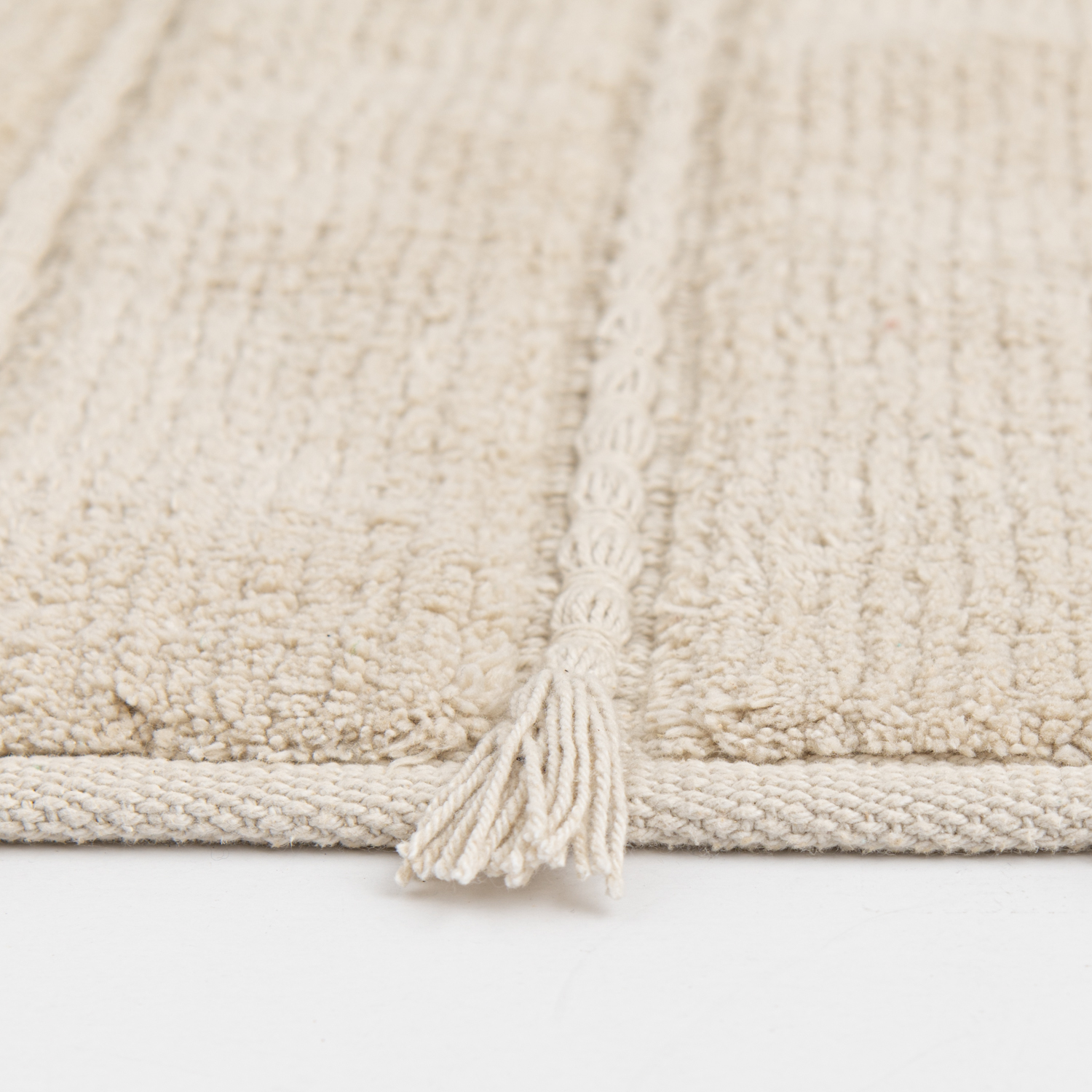 slide 4 of 5, R+R Stripe Bathroom Rug, 20 in x 32 in, Cream, 1 ct