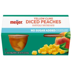 No Sugar Added Diced Peaches, 4 Pack