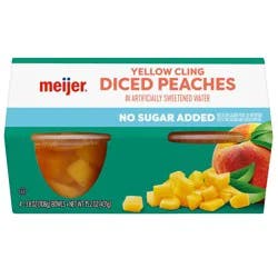 No Sugar Added Diced Peaches, 4 Pack
