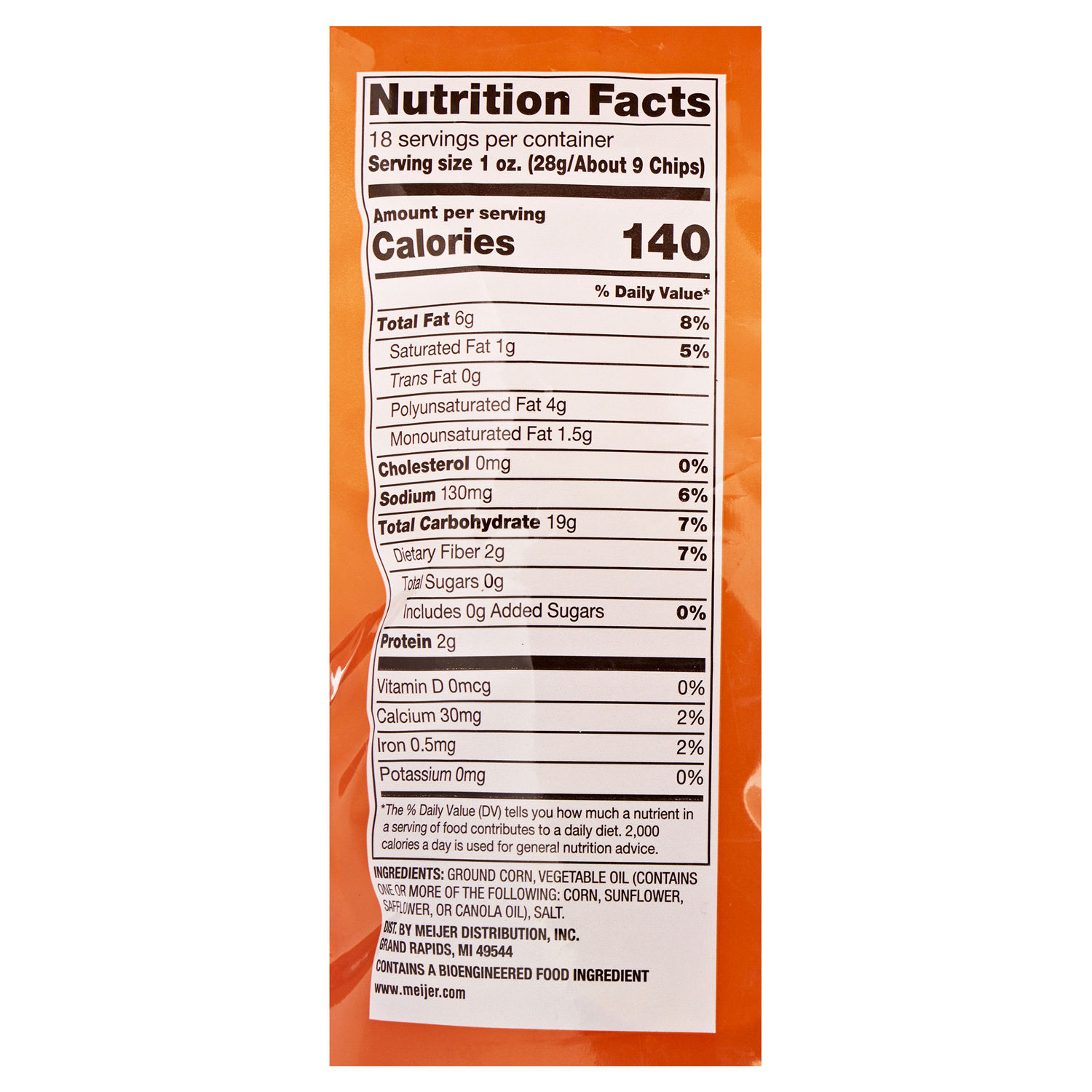 slide 2 of 2, Meijer Party Size Yellow Round Tortilla Chips - 18 oz, 18 oz