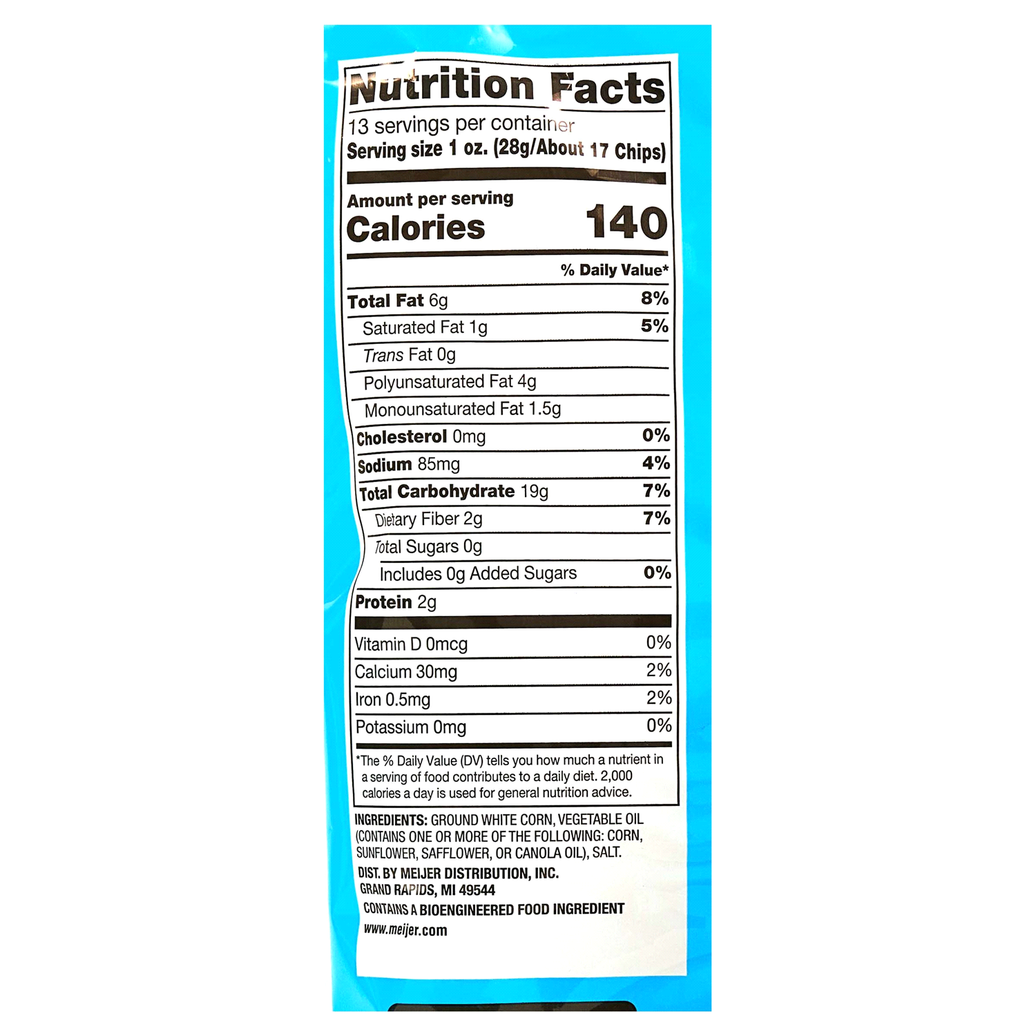 slide 4 of 4, Meijer White Round Bite Sized Tortilla Chips, 13 oz