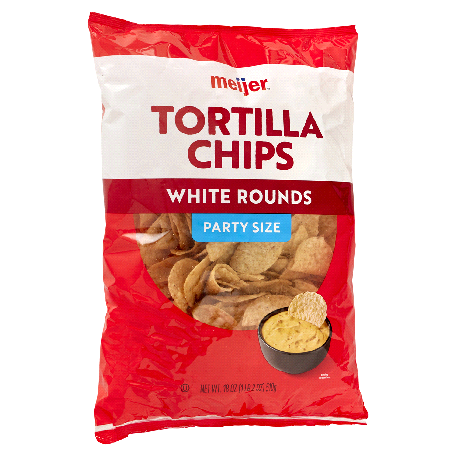 slide 4 of 4, Meijer Family Size White Tortilla Chips - 18 oz, 18 oz