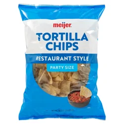 Meijer Party Size Restaurant Style Tortilla Chips, 18 Oz