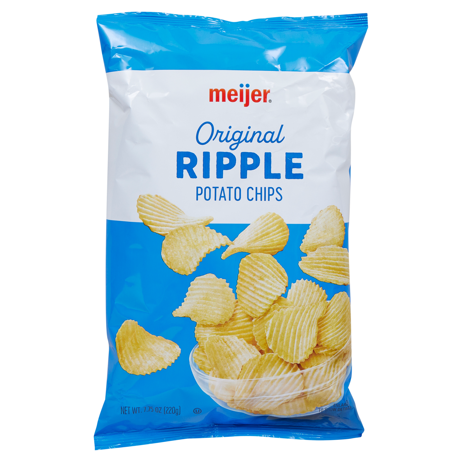 slide 5 of 6, Meijer Ripple Original Potato Chips, 7.75 oz