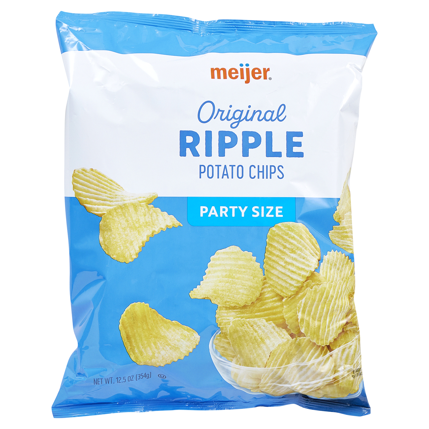 slide 4 of 4, Meijer Ripple Potato Chips Original Party Size, 12.5 oz