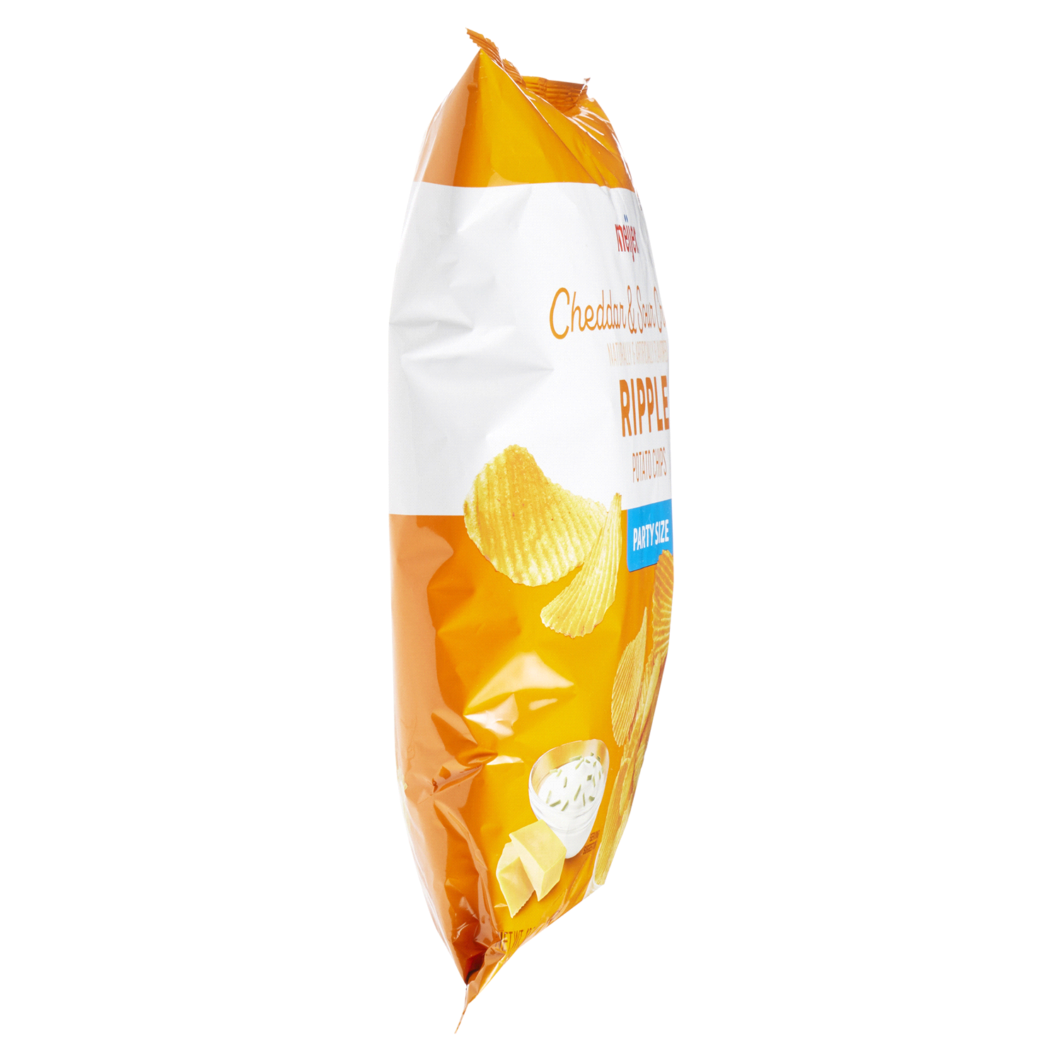 slide 2 of 5, Meijer Ripple Party Size Cheddar & Sour Cream Potato Chips, 12.5 oz