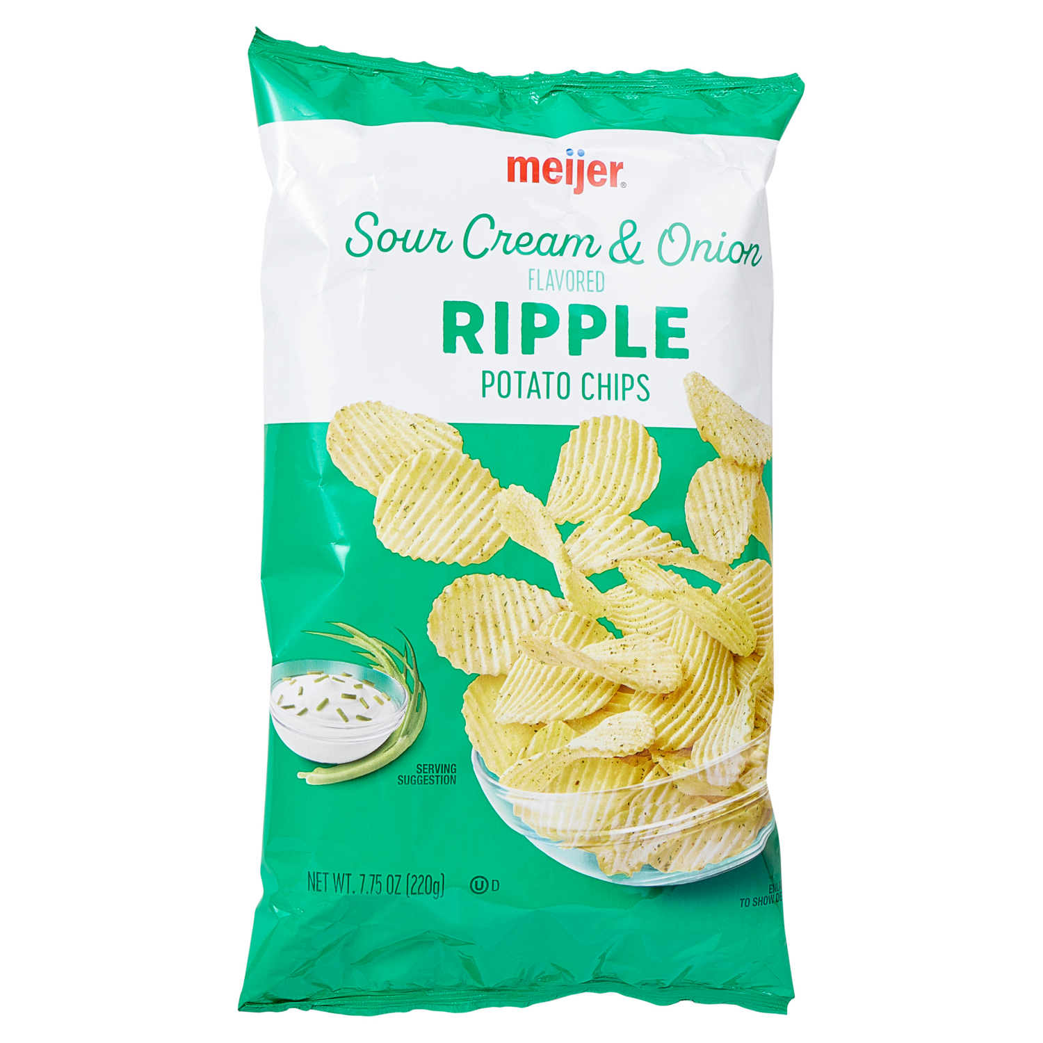 slide 5 of 6, Meijer Ripple Sour Cream & Onion Potato Chips - 7.75 oz, 7.75 oz