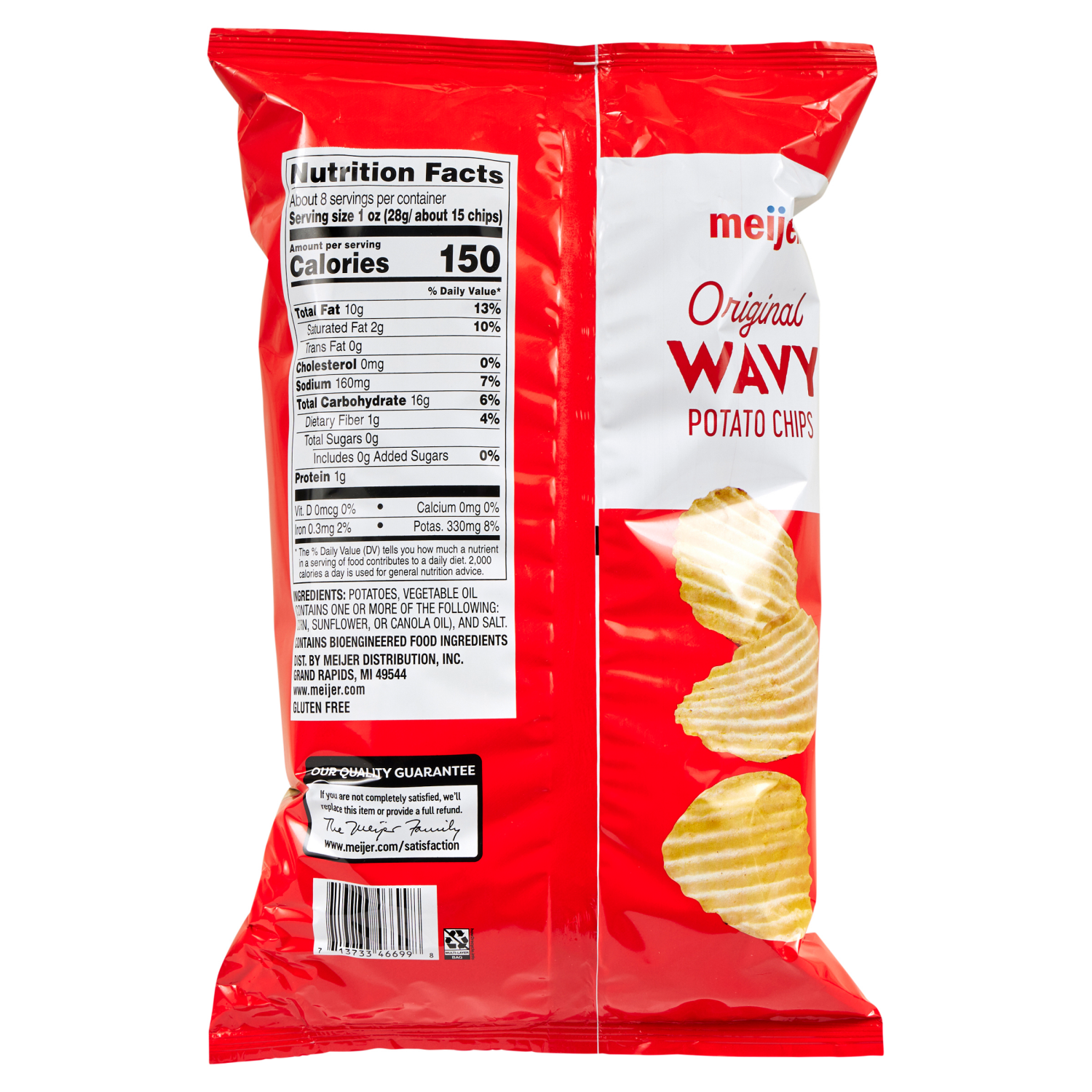 slide 2 of 6, Meijer Wavy Original Potato Chips, 7.75 oz, 7.75 oz