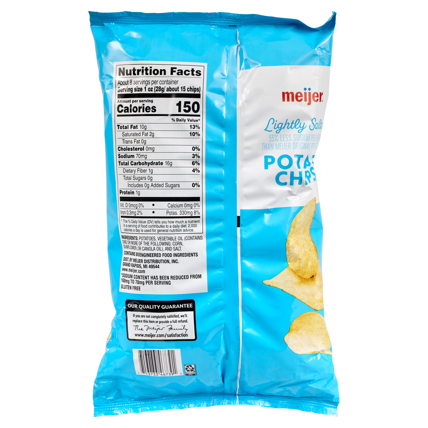 slide 4 of 6, Meijer Lightly Salted Potato Chips, 7.75 oz