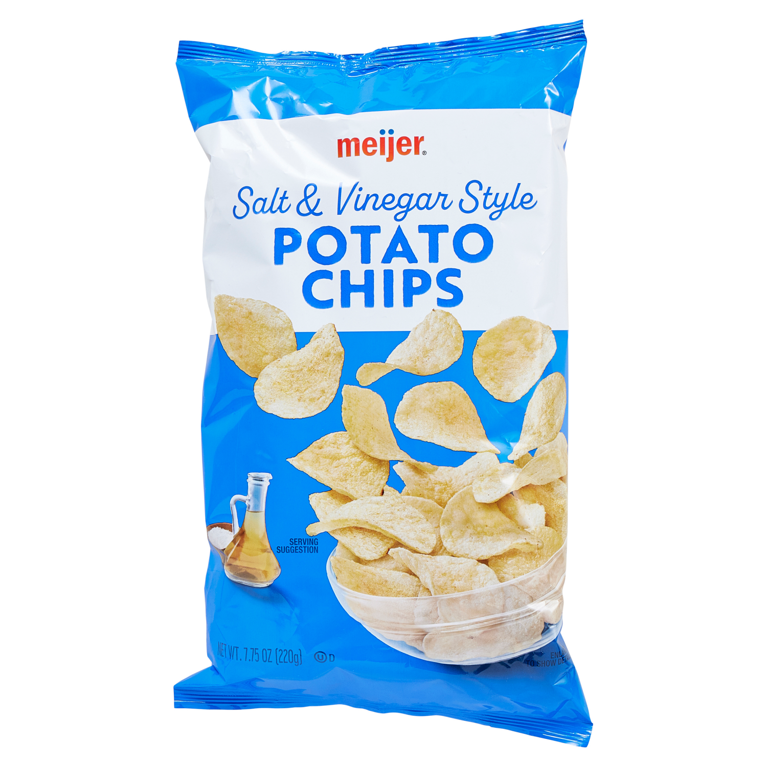 slide 6 of 6, Meijer Salt & Vinegar Potato Chips, 7.75 oz