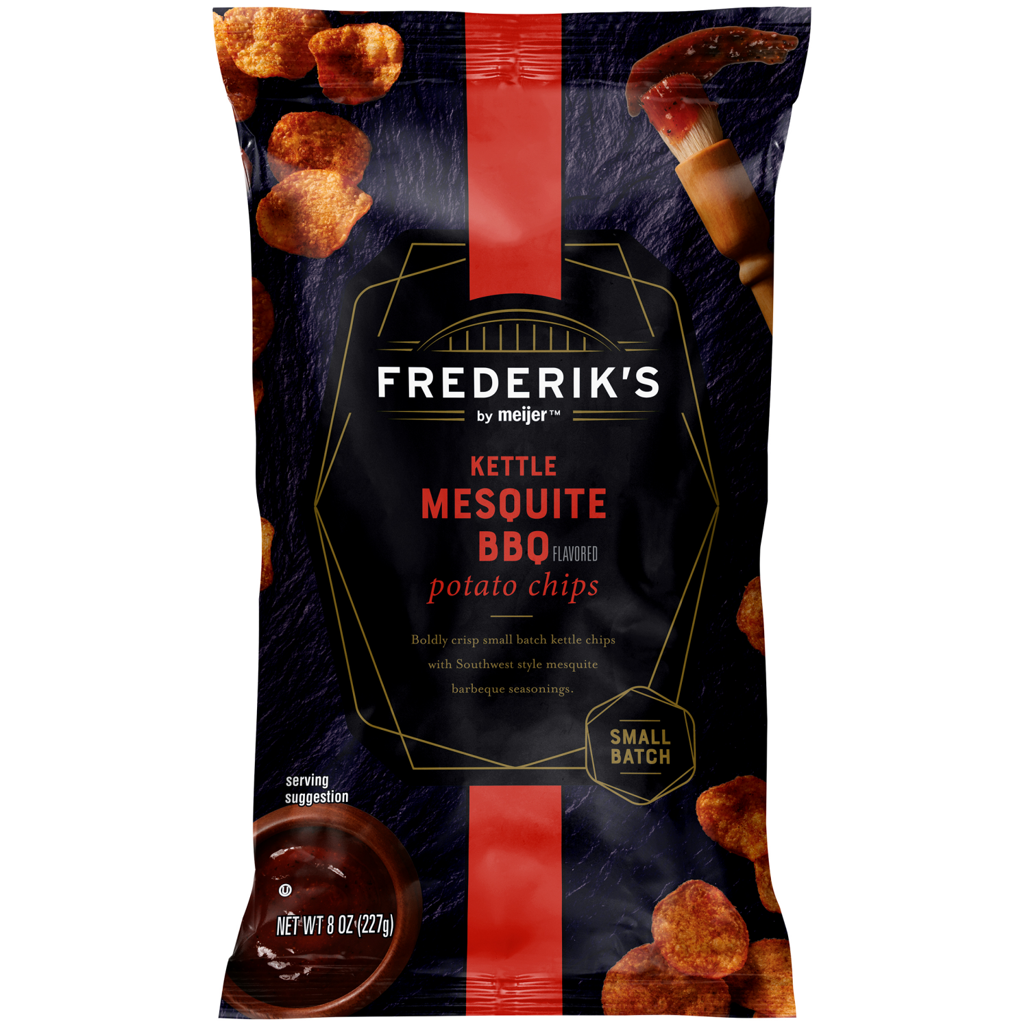 slide 1 of 2, FREDERIKS BY MEIJER Frederik's by Meijer Mesquite BBQ Kettle Chips, 8 oz
