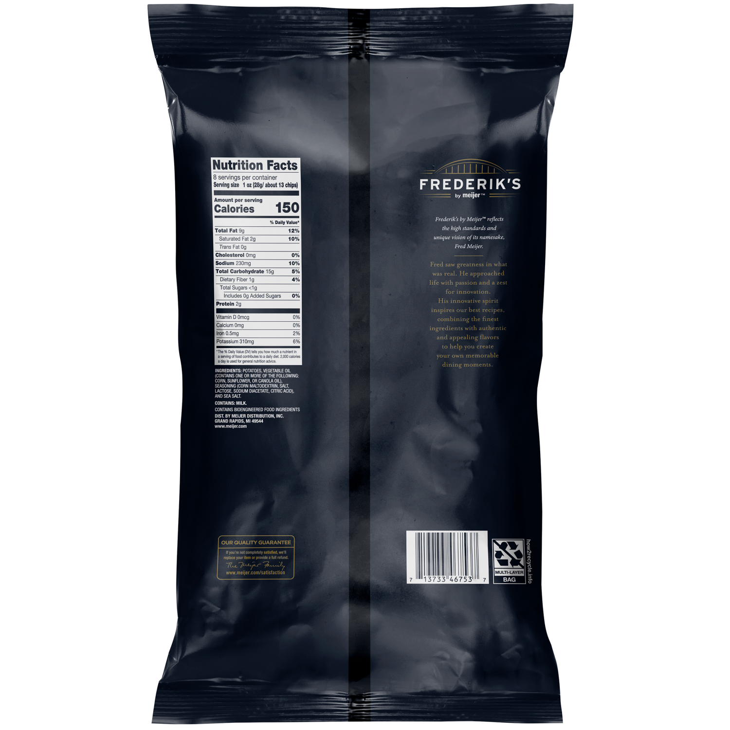 slide 2 of 2, FREDERIKS BY MEIJER Frederik's by Meijer Salt and Vinegar Kettle Chips, 8 oz