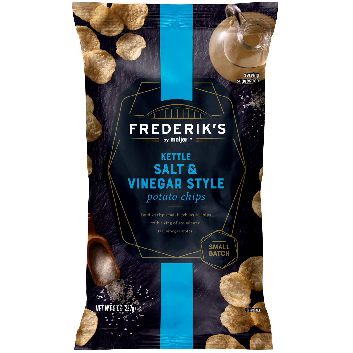 slide 1 of 2, FREDERIKS BY MEIJER Frederik's by Meijer Salt and Vinegar Kettle Chips, 8 oz