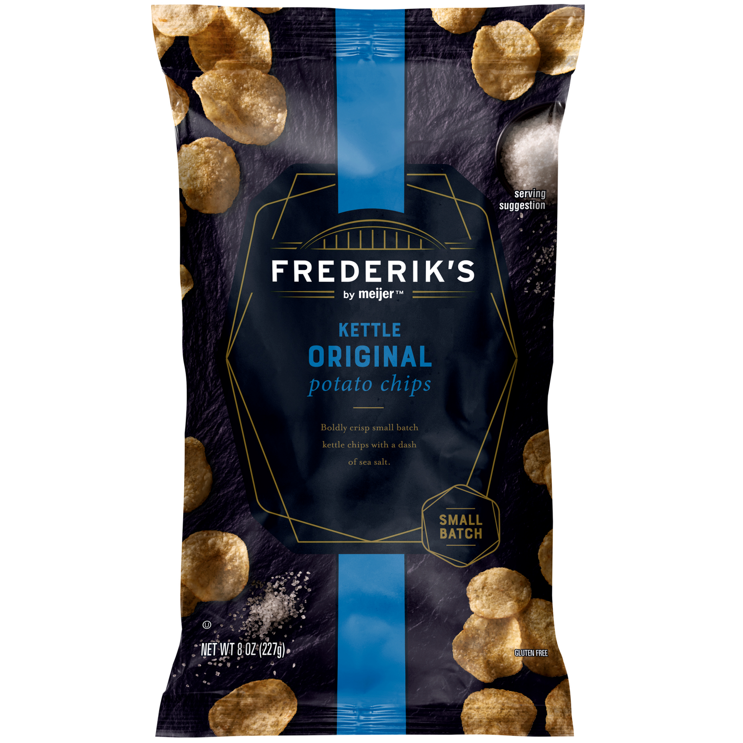 slide 1 of 2, FREDERIKS BY MEIJER Frederik's by Meijer Original Kettle Chips, 8 oz, 8 oz