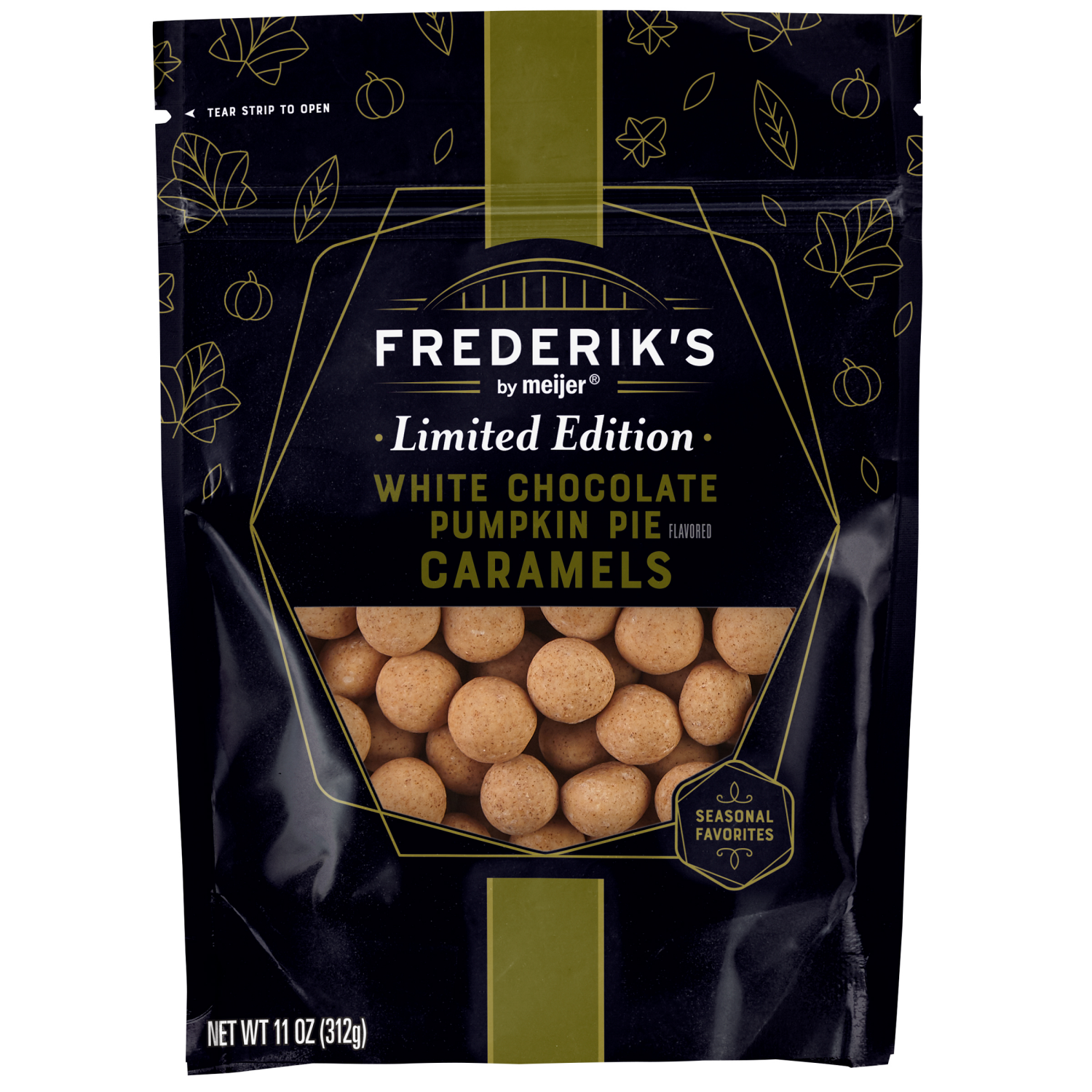 slide 1 of 2, FREDERIKS BY MEIJER Frederik's by Meijer White Chocolate Pumpkin Pie Caramels - 11 oz, 11 oz