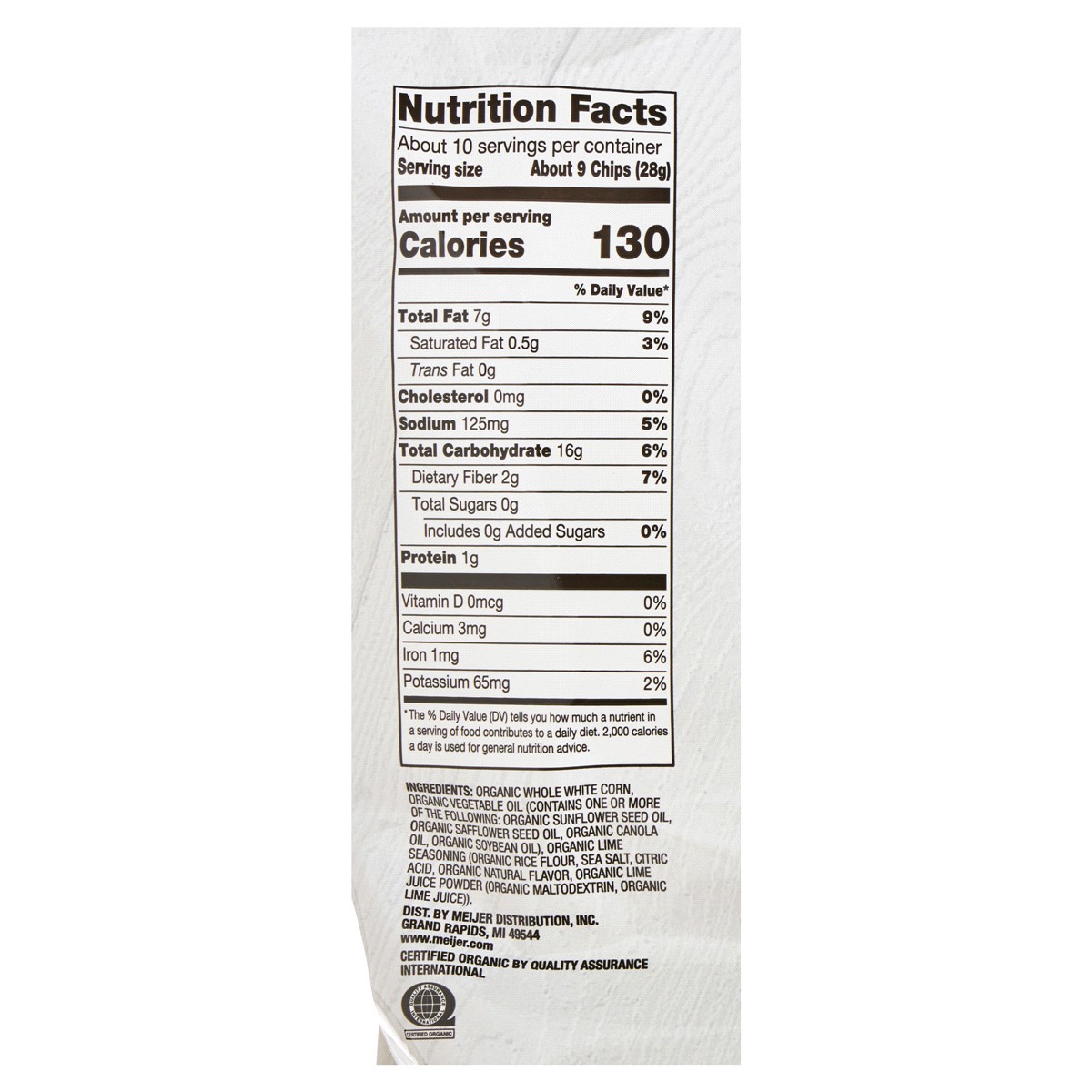 slide 2 of 9, True Goodness Org Tort Chip Rest White Sea Salt Lime, 10.1 oz