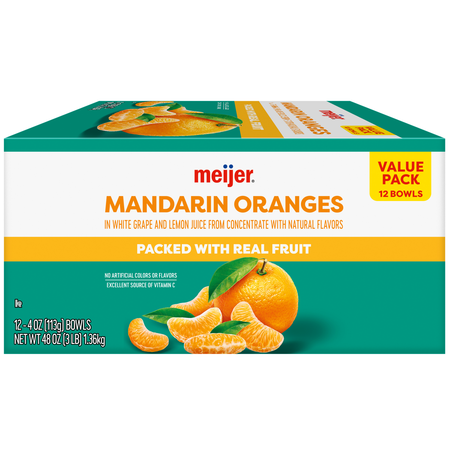 slide 4 of 7, Meijer Mandarin Oranges In 100% Fruit Juice 12/4Oz, 12 ct; 4 oz