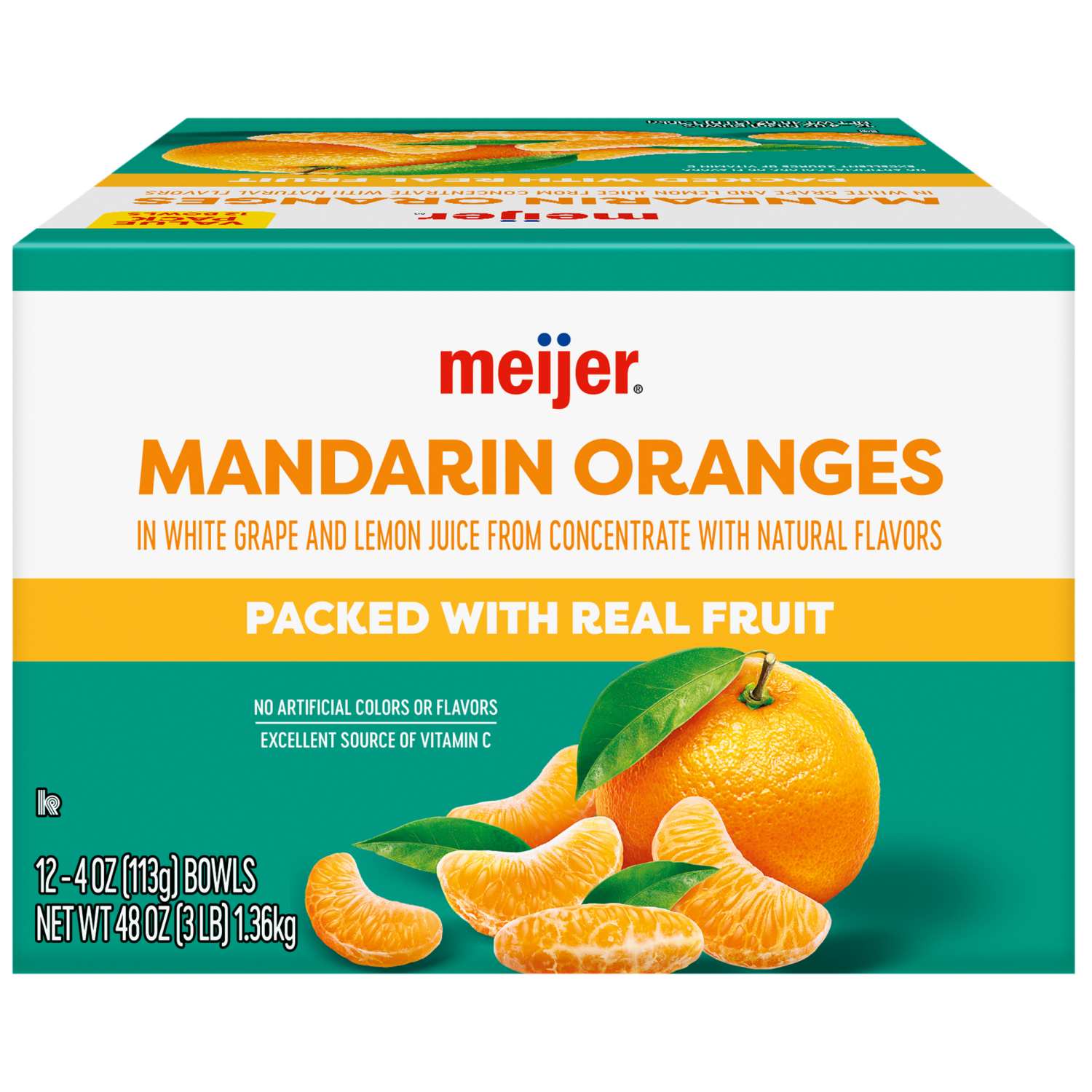 slide 7 of 7, Meijer Mandarin Oranges In 100% Fruit Juice 12/4Oz, 12 ct; 4 oz