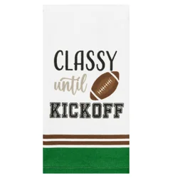 ESSENTIAL M M Essentials Classy Kickoff Print Dual Kitchen Towel, 16 in x 26 in