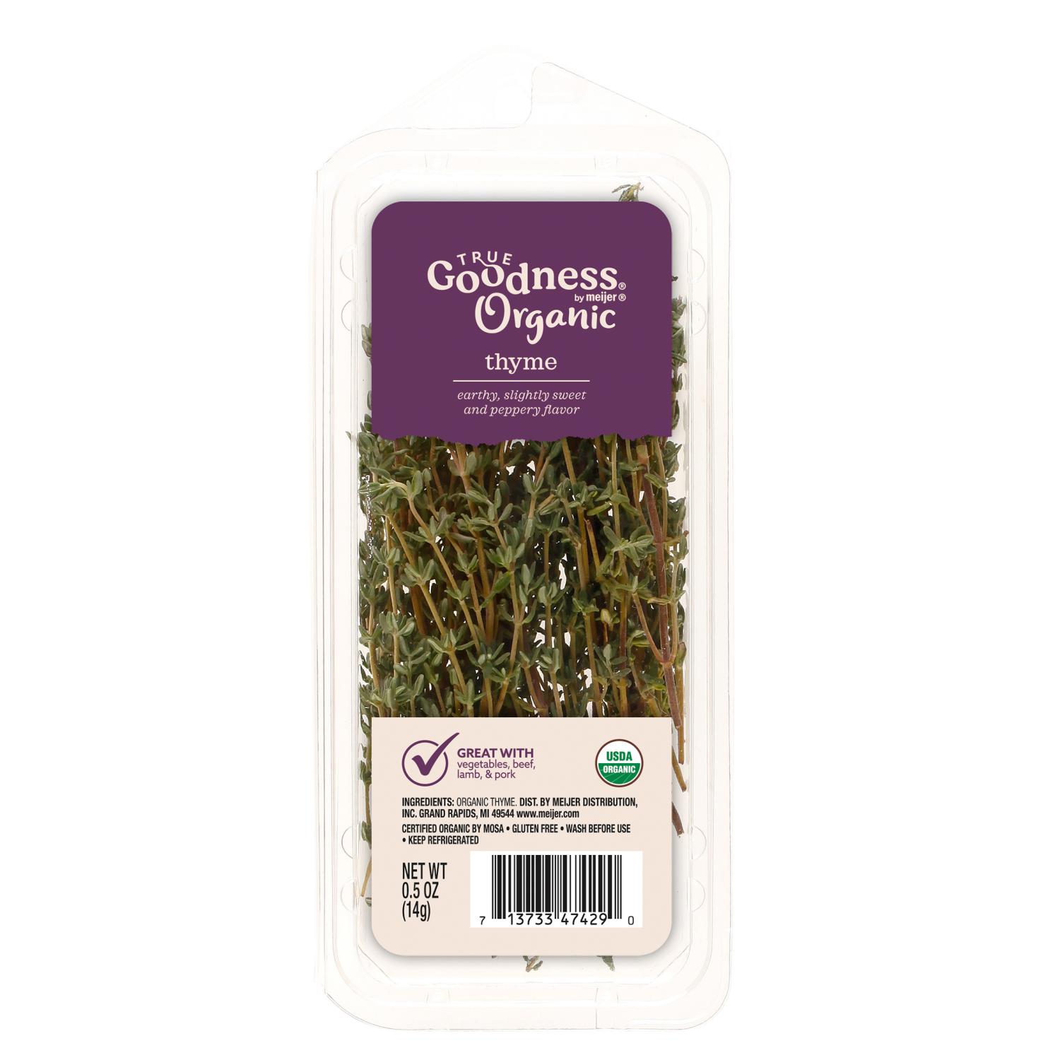 slide 1 of 2, True Goodness Organic Thyme, 0.5 oz., 0.5 oz