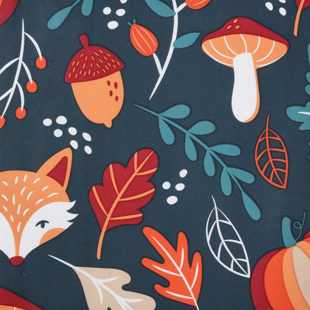 slide 3 of 4, Meijer Corporate Seasonal MCS Harvest Forest Fox Tablecloth, 60 in x 84 in, 60 inx84 in