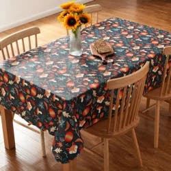 Meijer Corporate Seasonal MCS Harvest Forest Fox Tablecloth, 60 in x 84 in