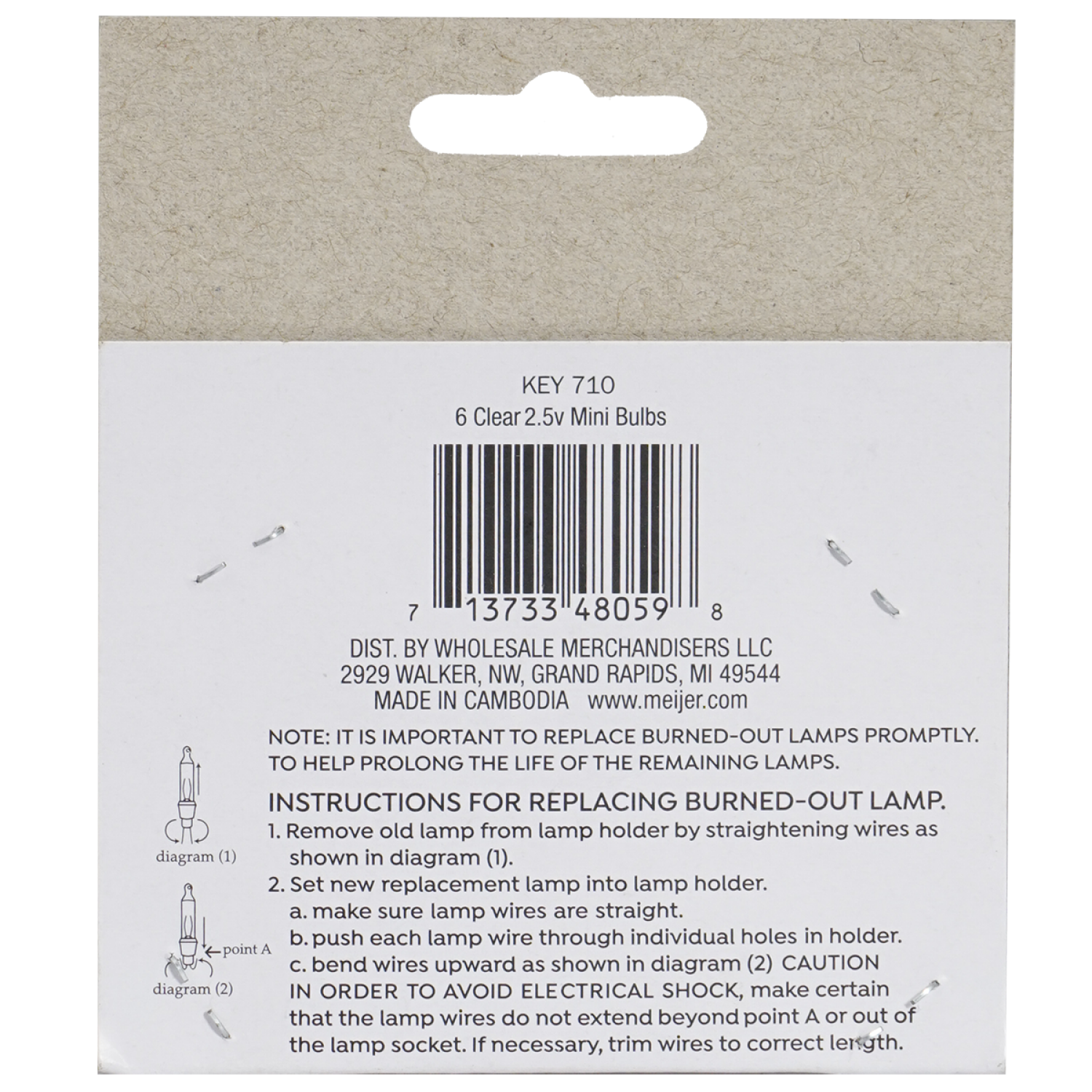 slide 2 of 3, December Home Clear 2.5v Mini Replacement Bulb Lights, 6 ct