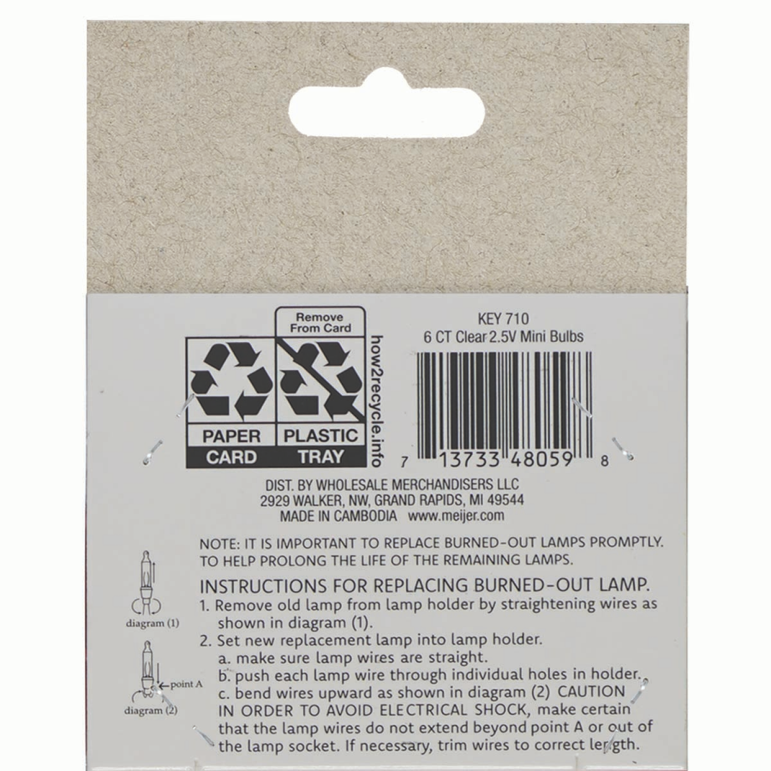 slide 3 of 3, December Home Clear 2.5v Mini Replacement Bulb Lights, 6 ct